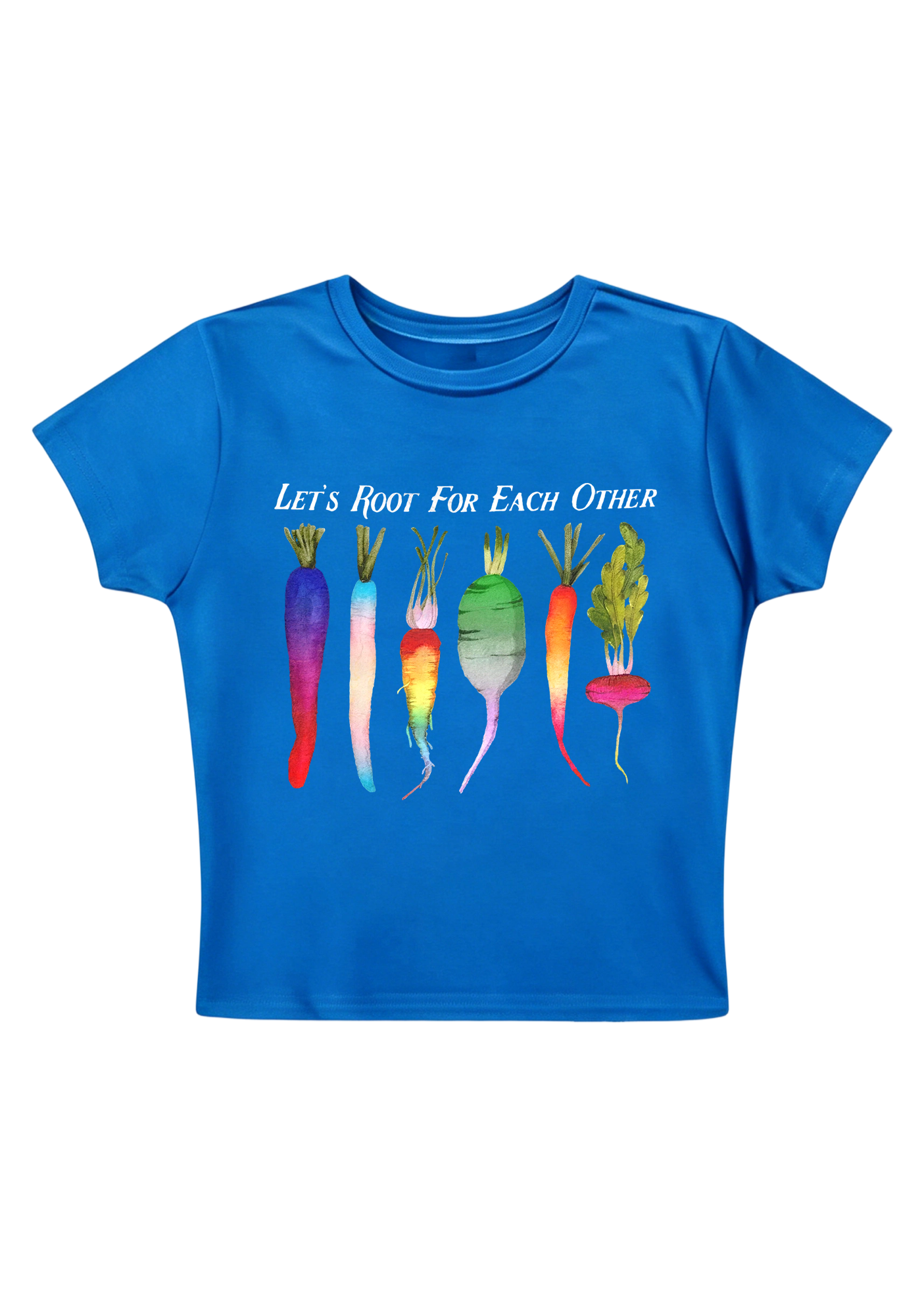 Let's Root For Each Other Y2K Baby Tee