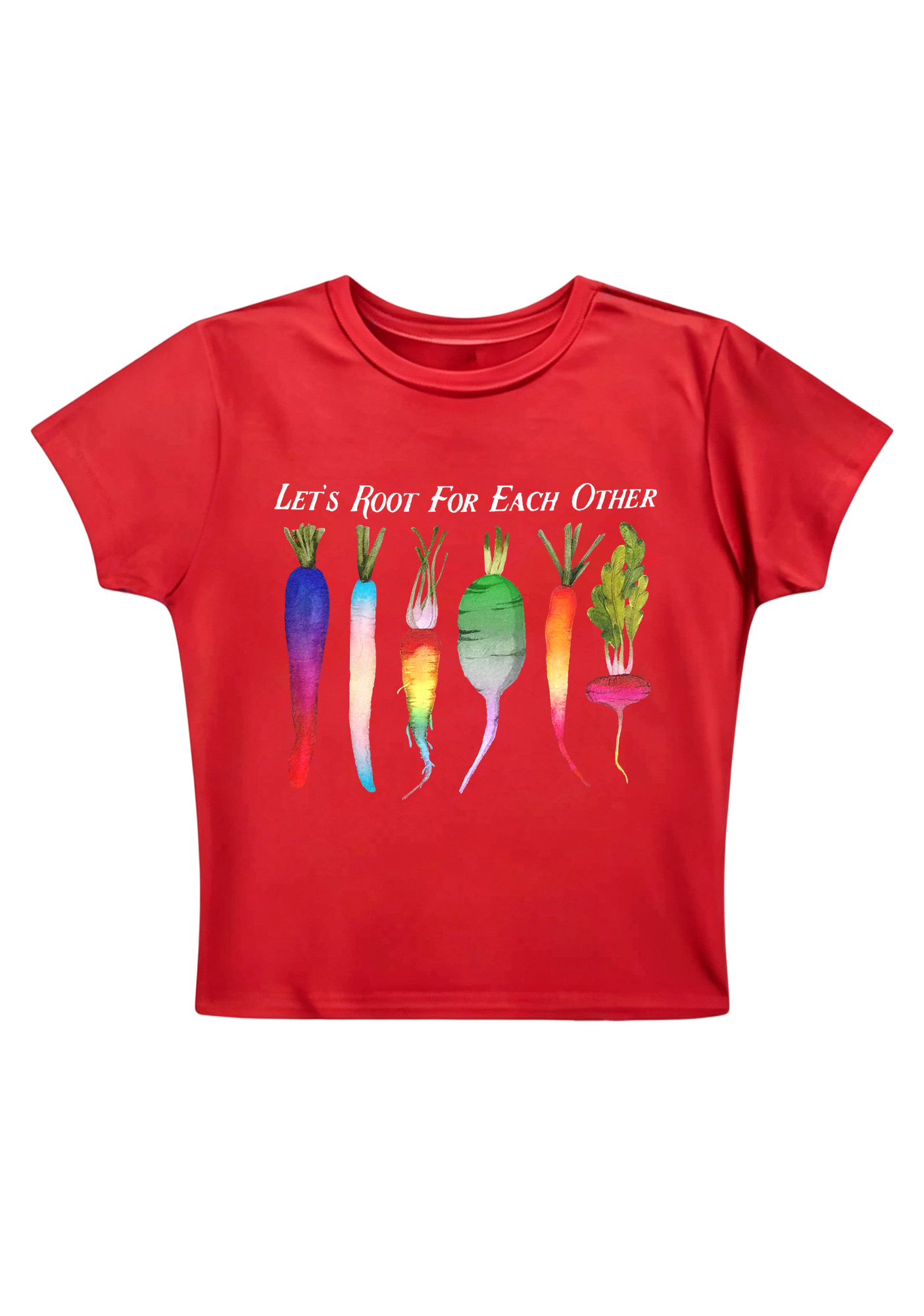 Let's Root For Each Other Y2K Baby Tee