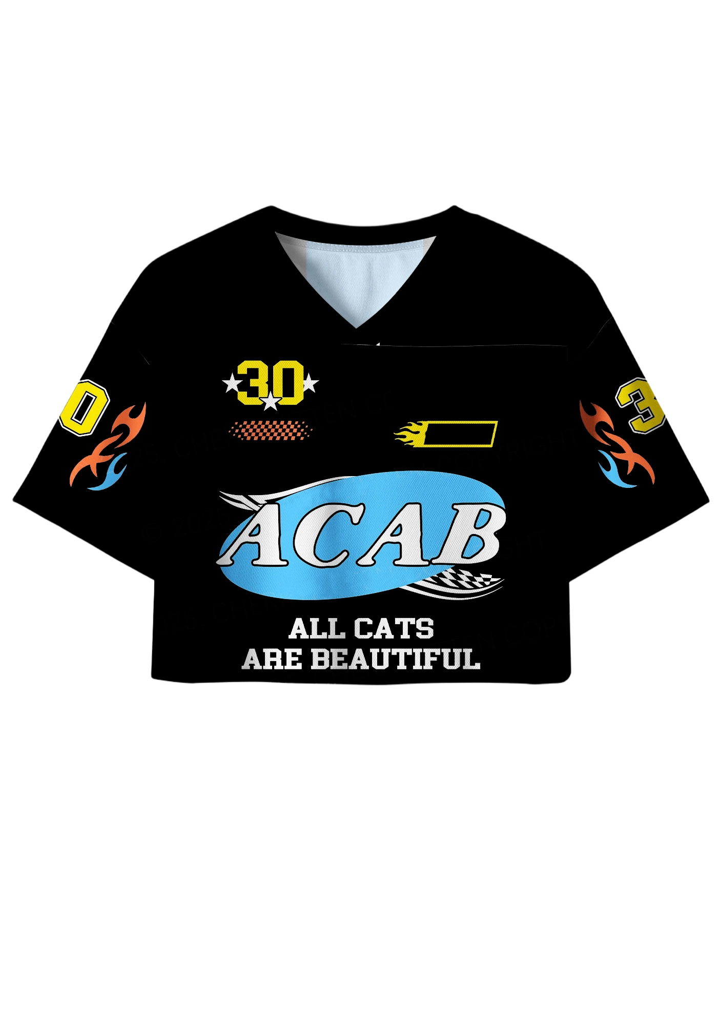 ACAB Y2K Crop Sport Jersey Shirts