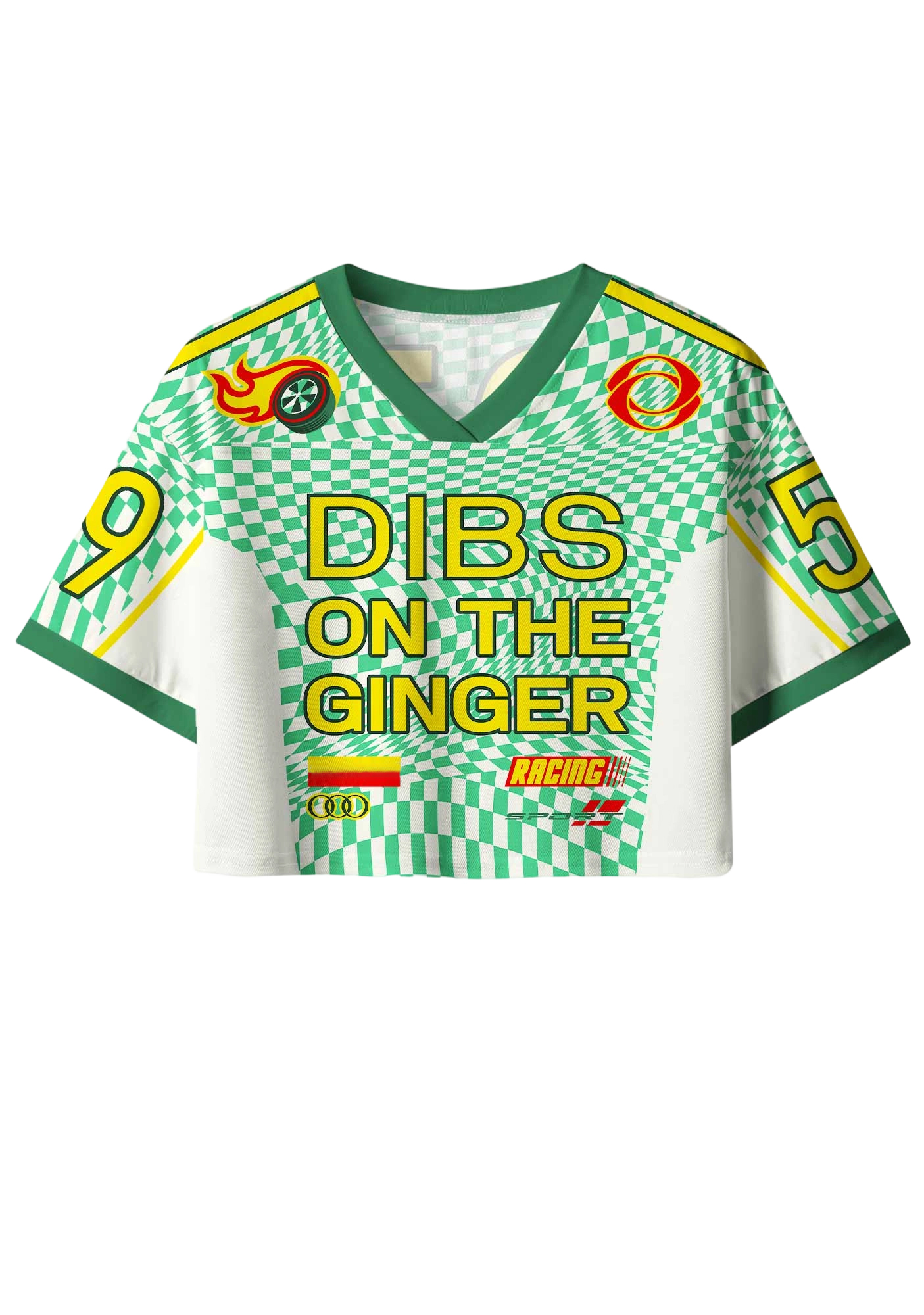 Dibs On The Ginger Y2K Crop Sport Jersey Shirts