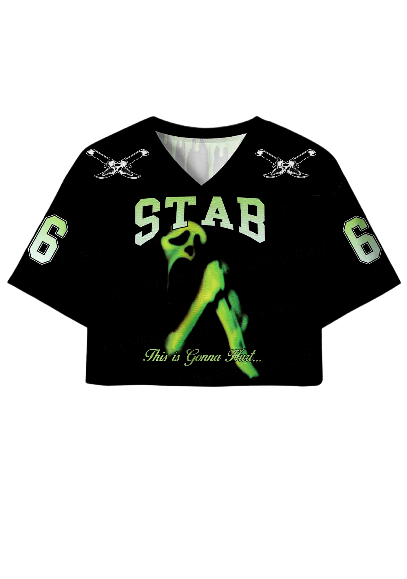 Stab Y2K Crop Sport Jersey Shirts