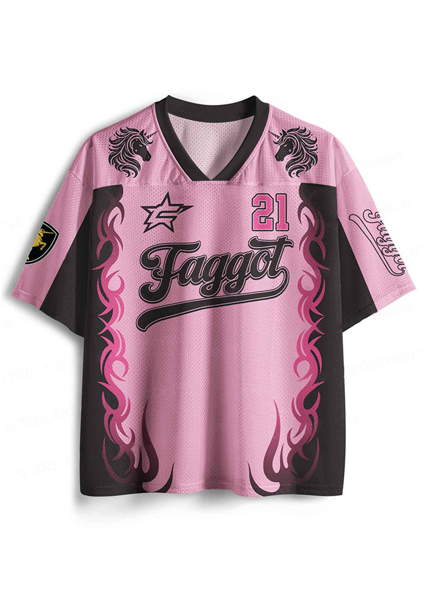 Faggot Y2K Crop Sport Jersey Shirts