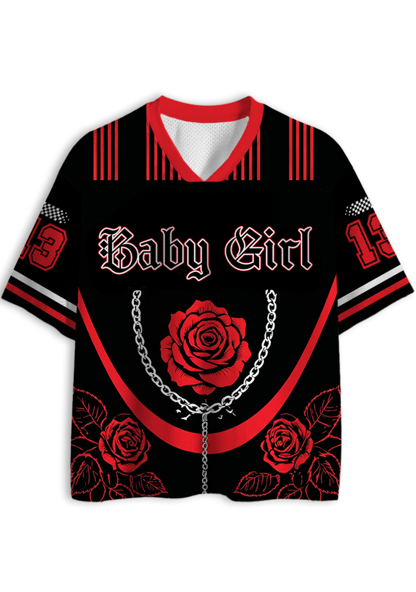 Baby Girl Rose Y2K Jersey Shirts