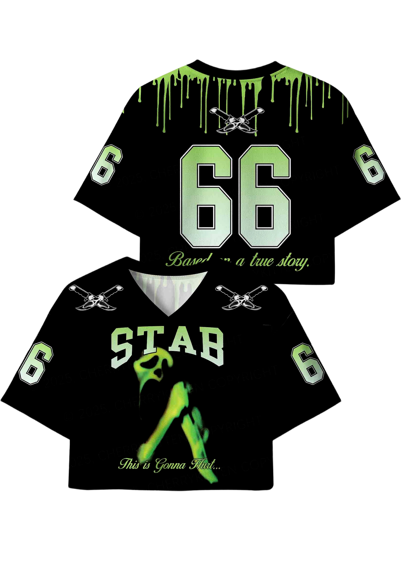 Stab Y2K Crop Sport Jersey Shirts
