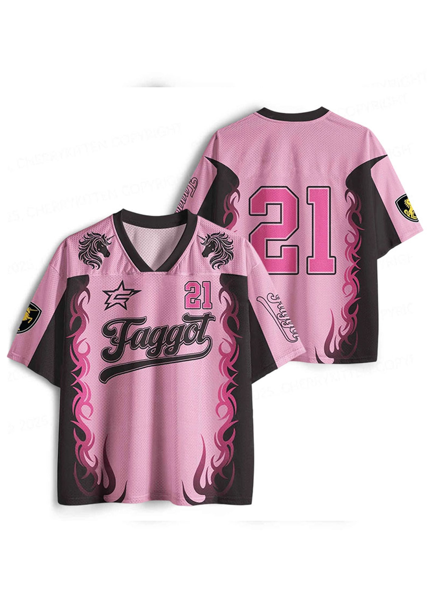 Faggot Y2K Crop Sport Jersey Shirts