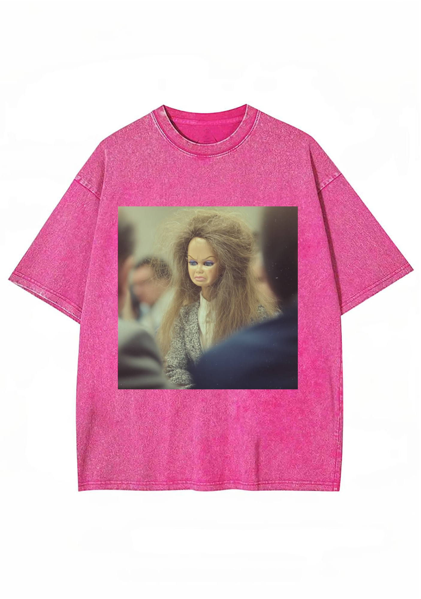 Messy Hair Courtroom Barbie Y2K Washed Tee