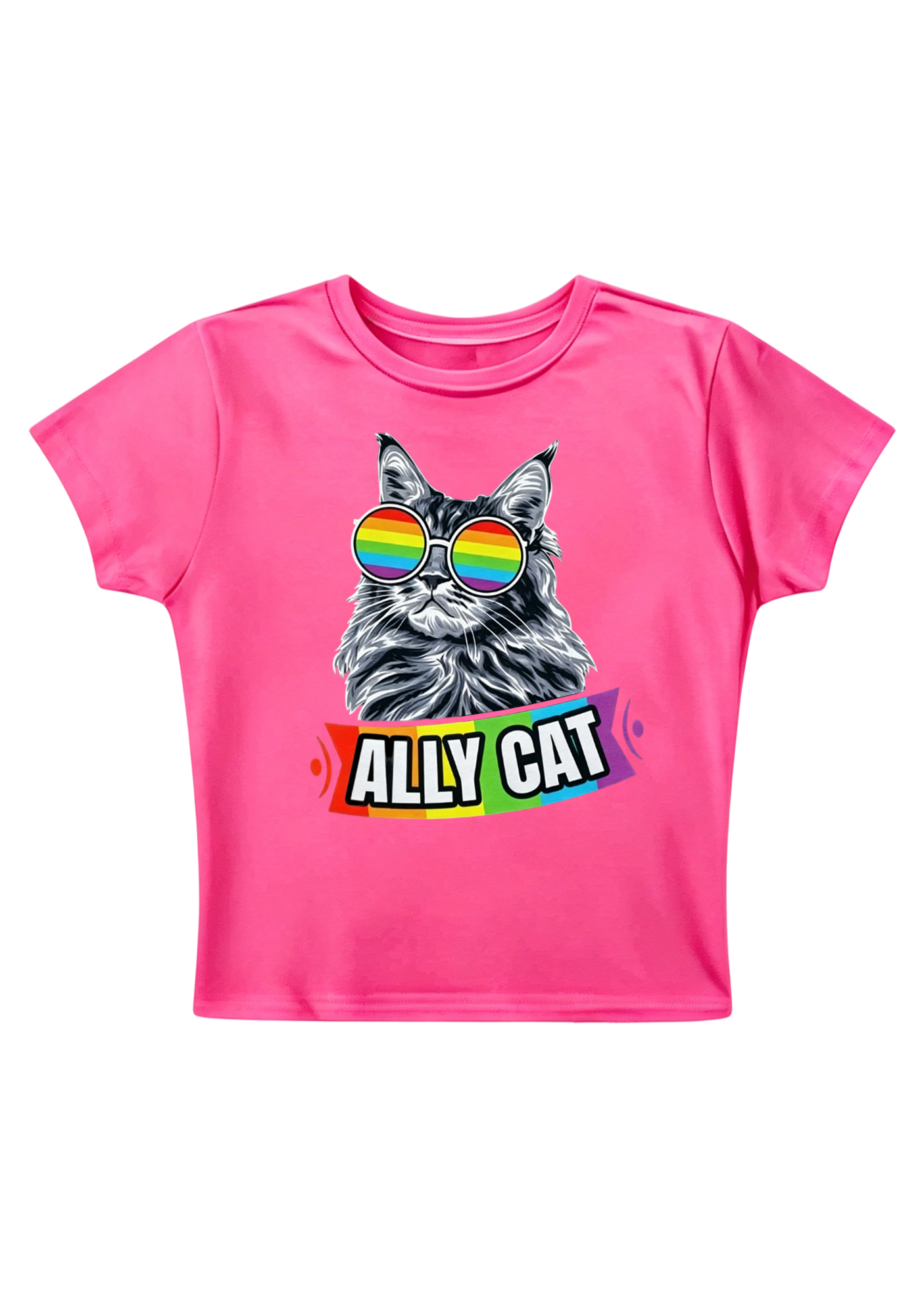 Ally Cat Y2K Baby Tee