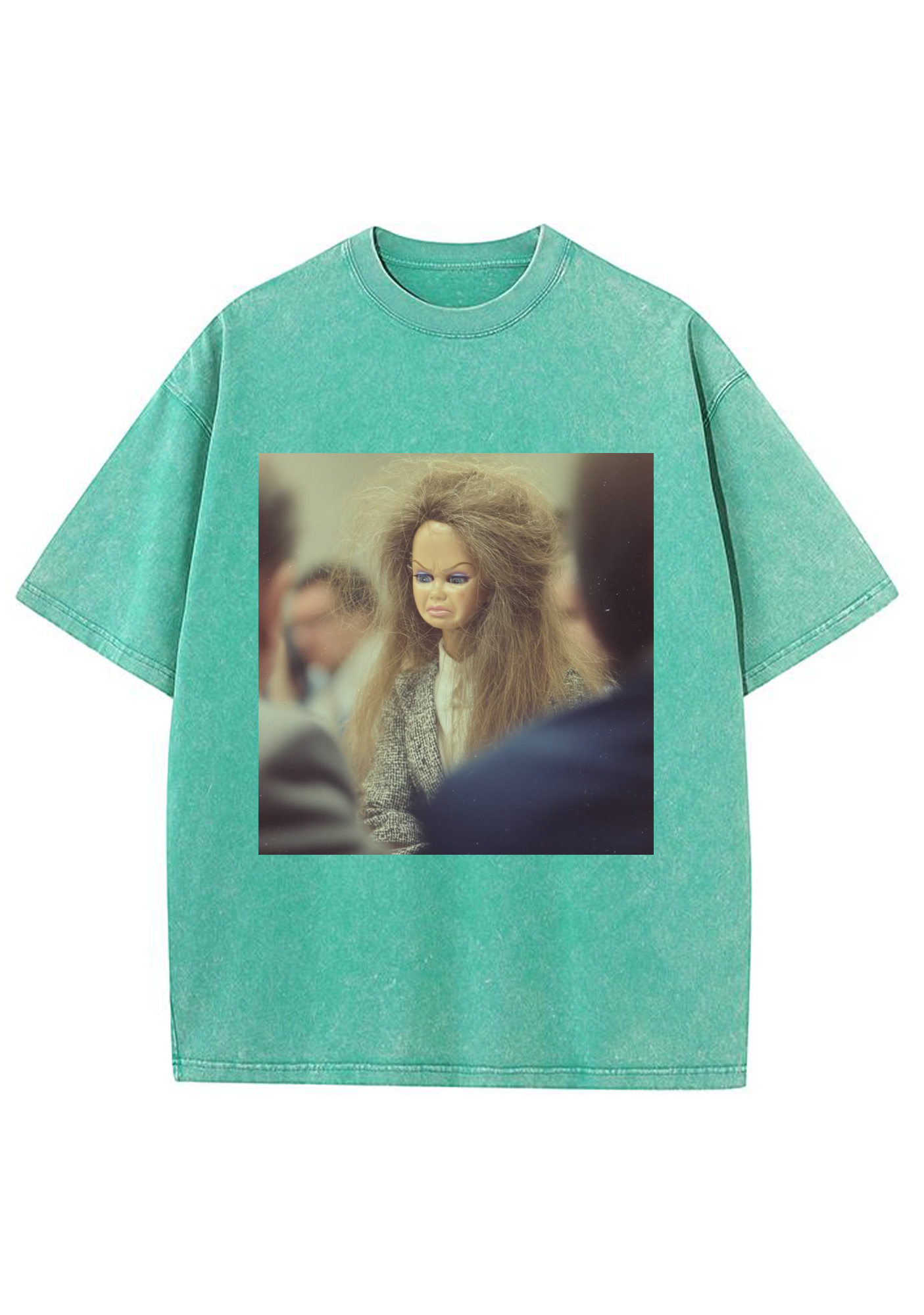 Messy Hair Courtroom Barbie Y2K Washed Tee