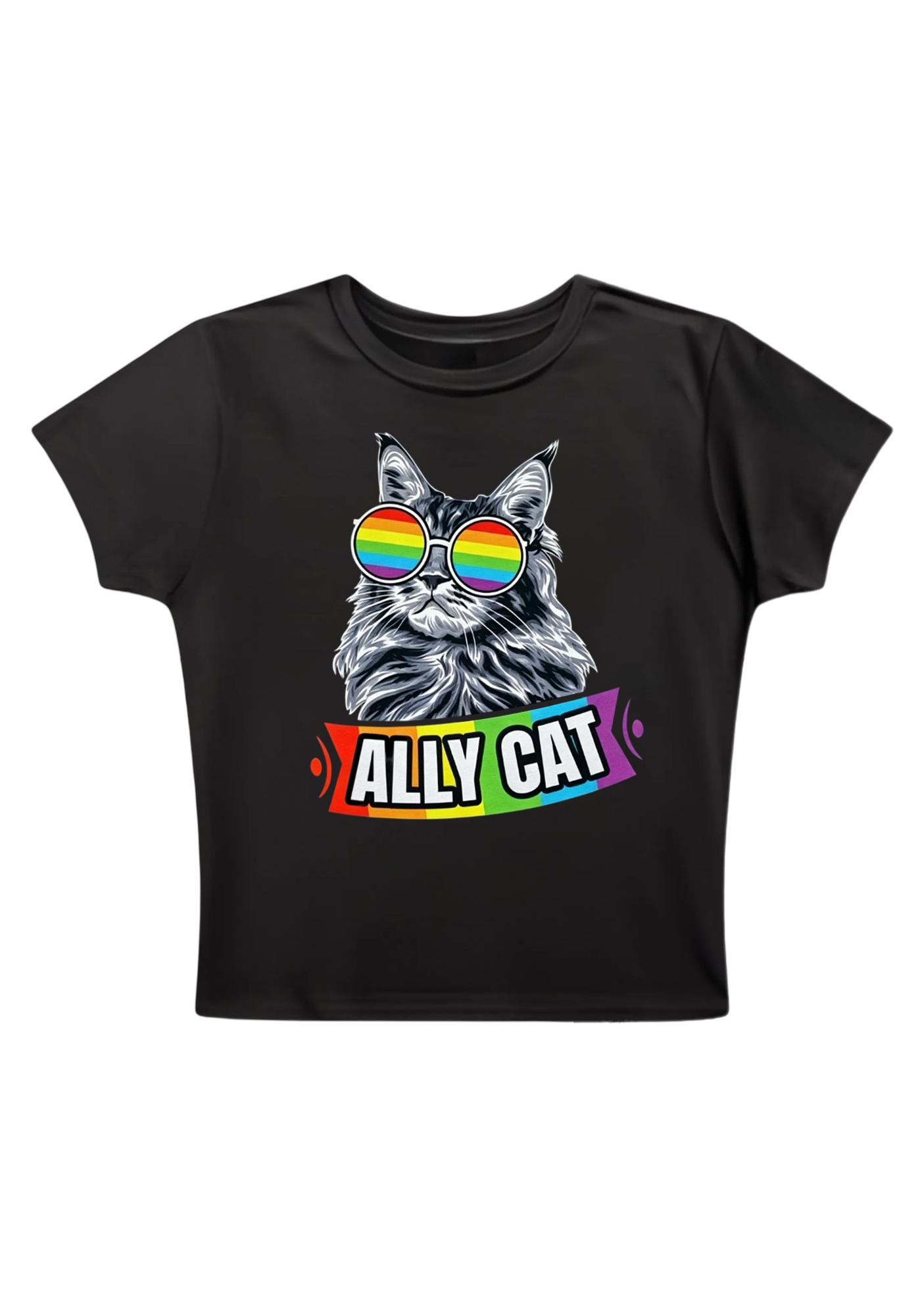 Ally Cat Y2K Baby Tee