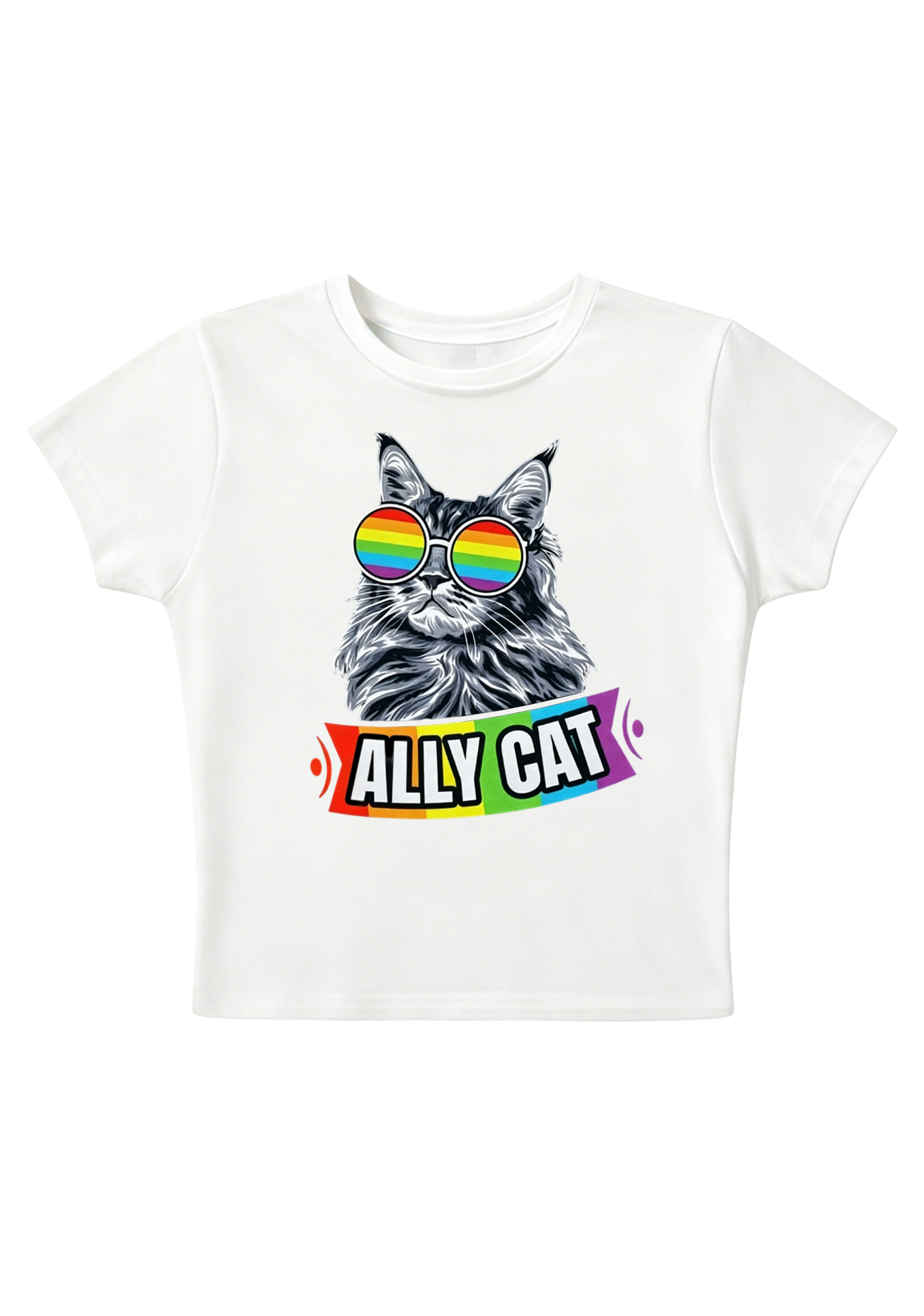 Ally Cat Y2K Baby Tee