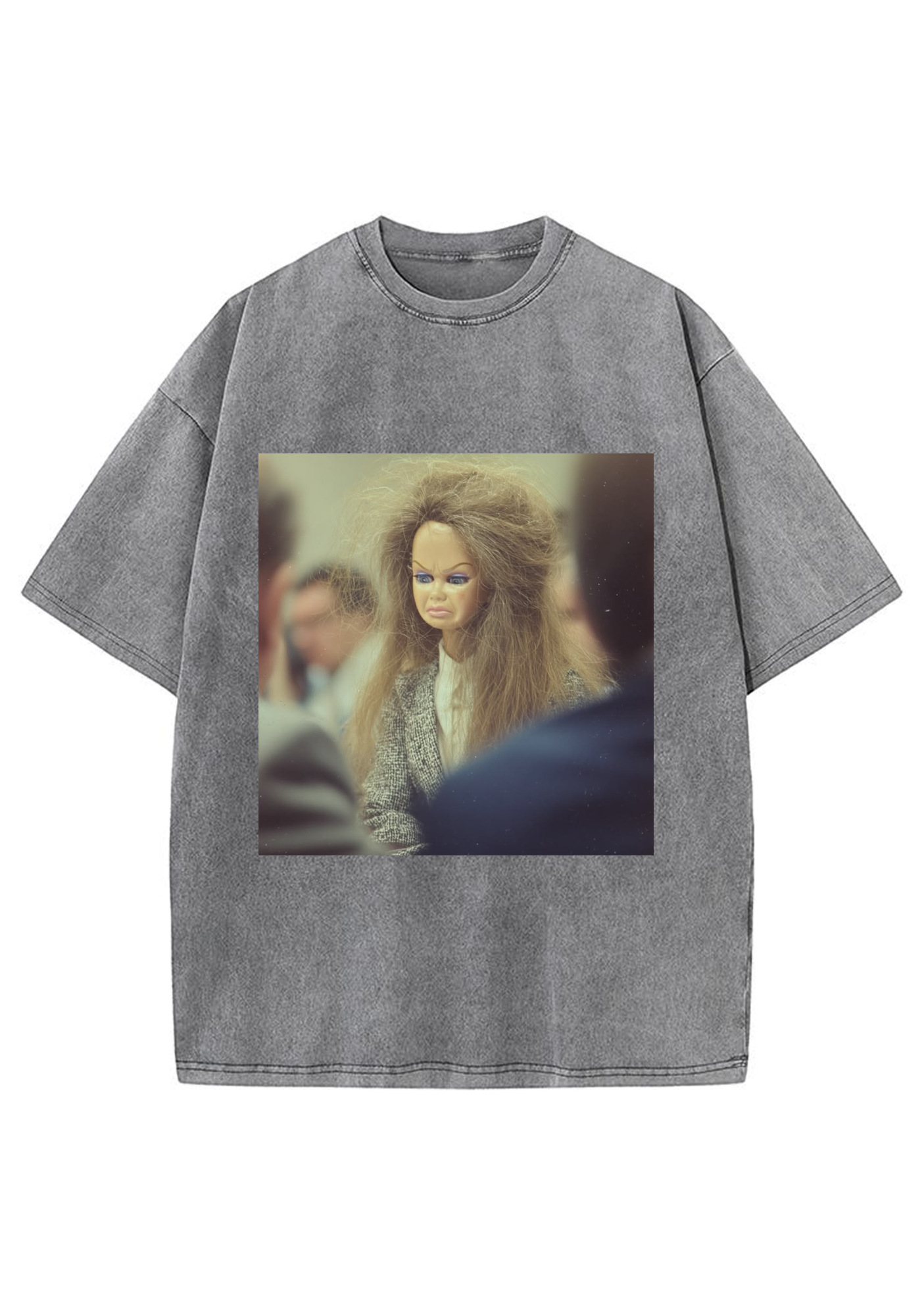 Messy Hair Courtroom Barbie Y2K Washed Tee