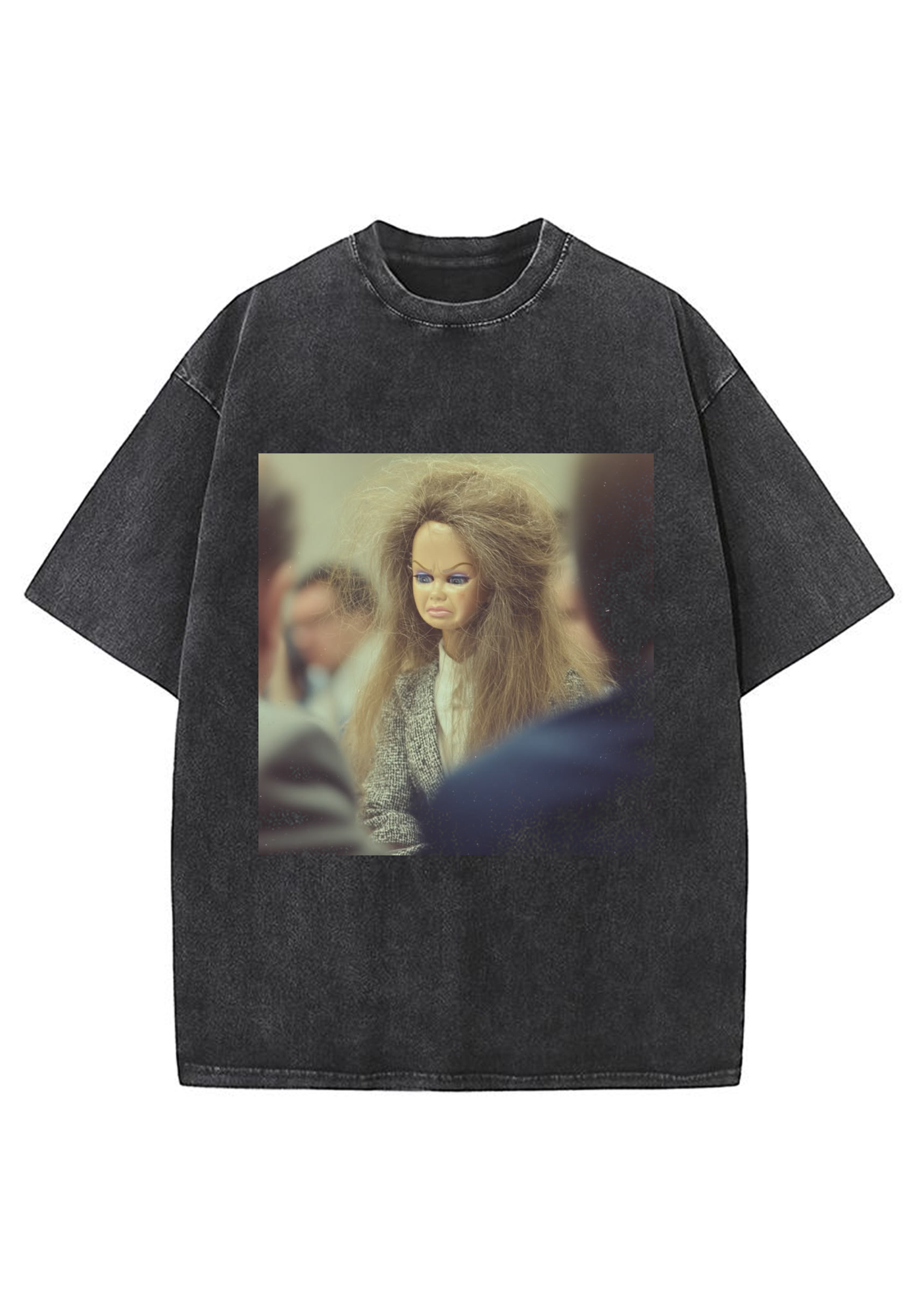 Messy Hair Courtroom Barbie Y2K Washed Tee