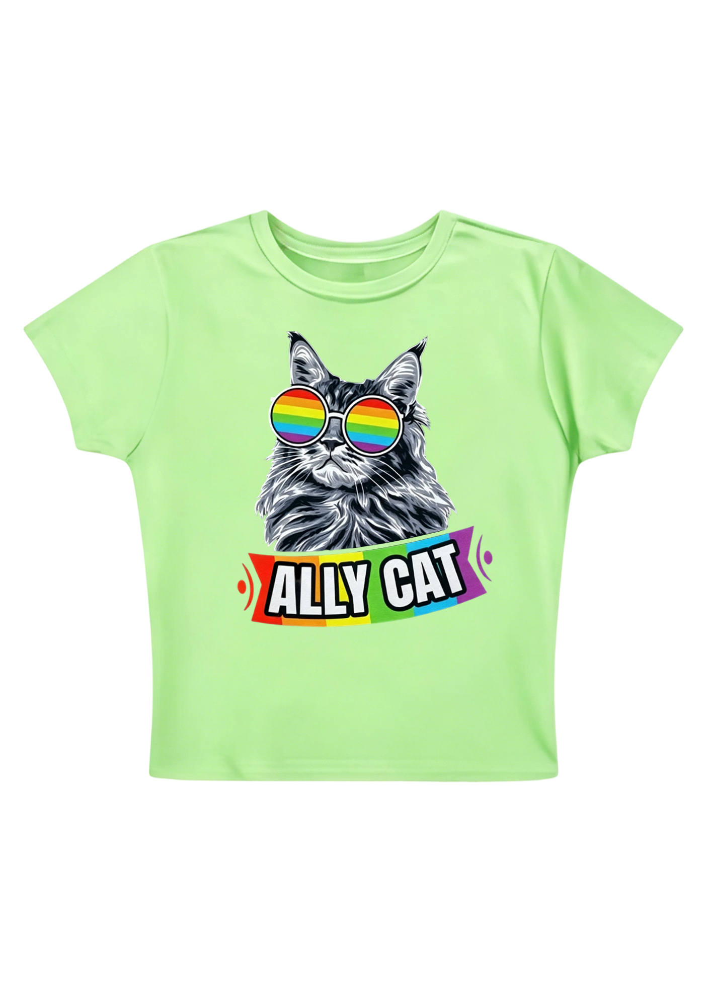 Ally Cat Y2K Baby Tee