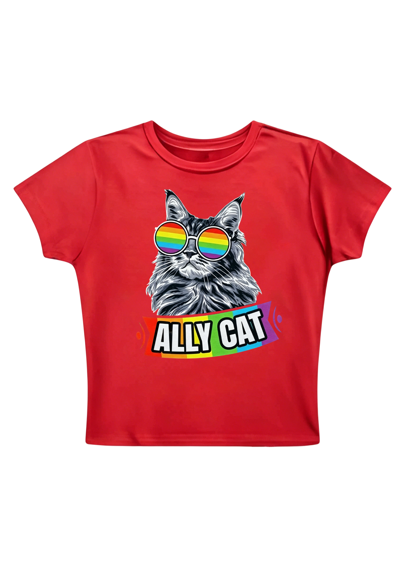 Ally Cat Y2K Baby Tee