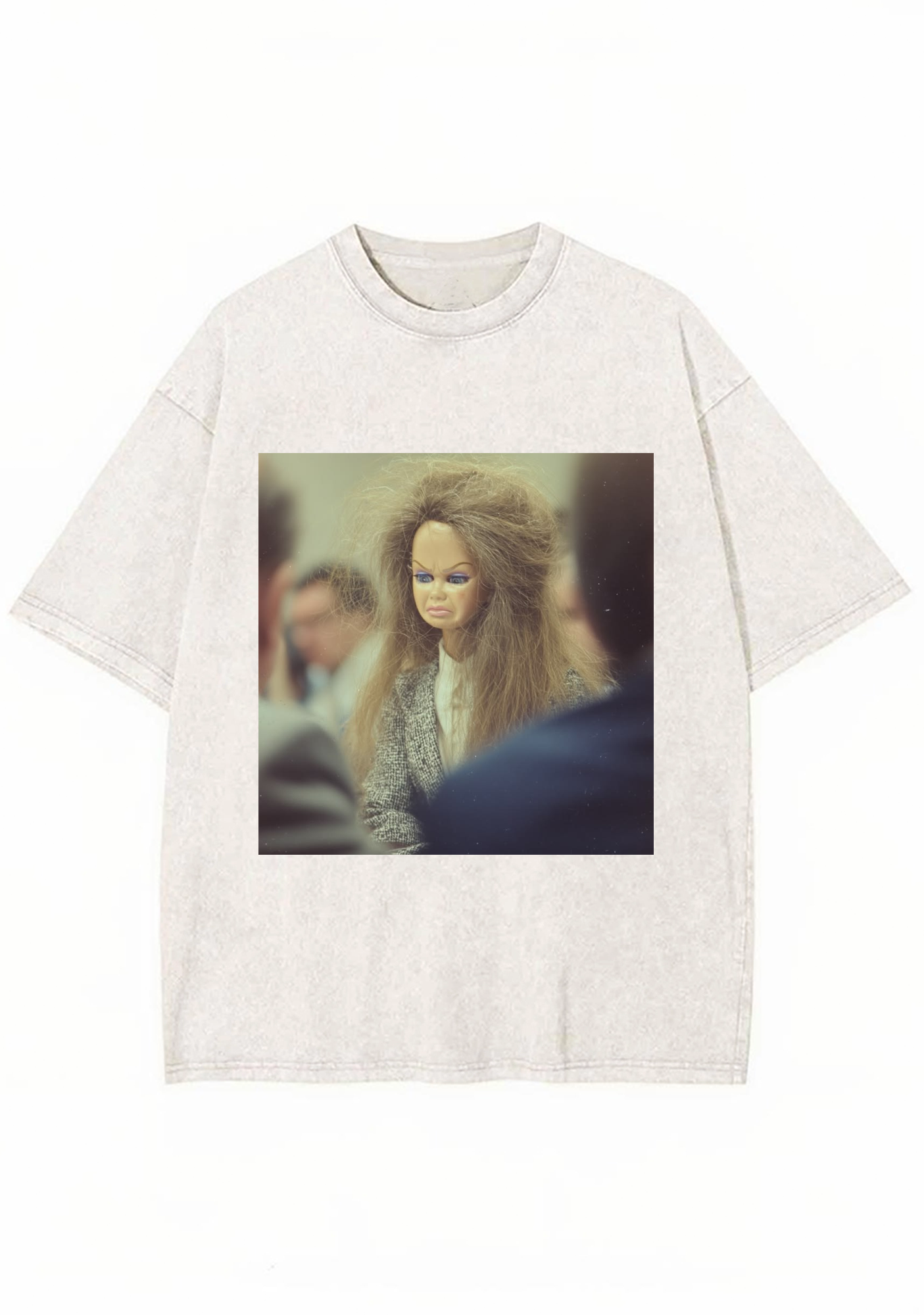 Messy Hair Courtroom Barbie Y2K Washed Tee