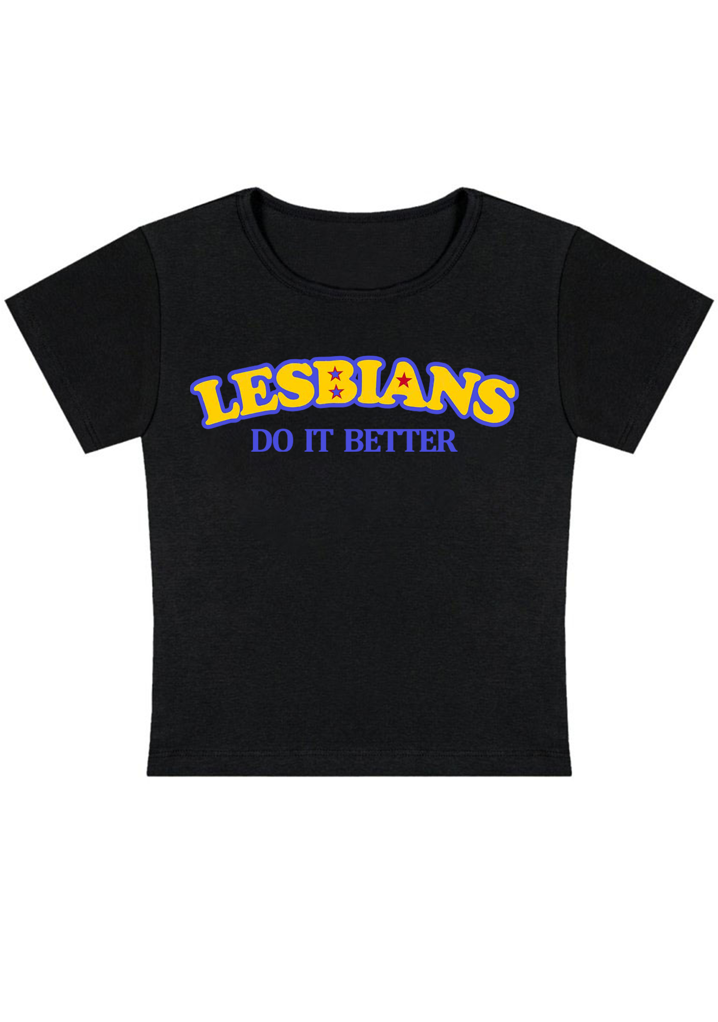 Lesbians Do It Better Y2K Baby Tee