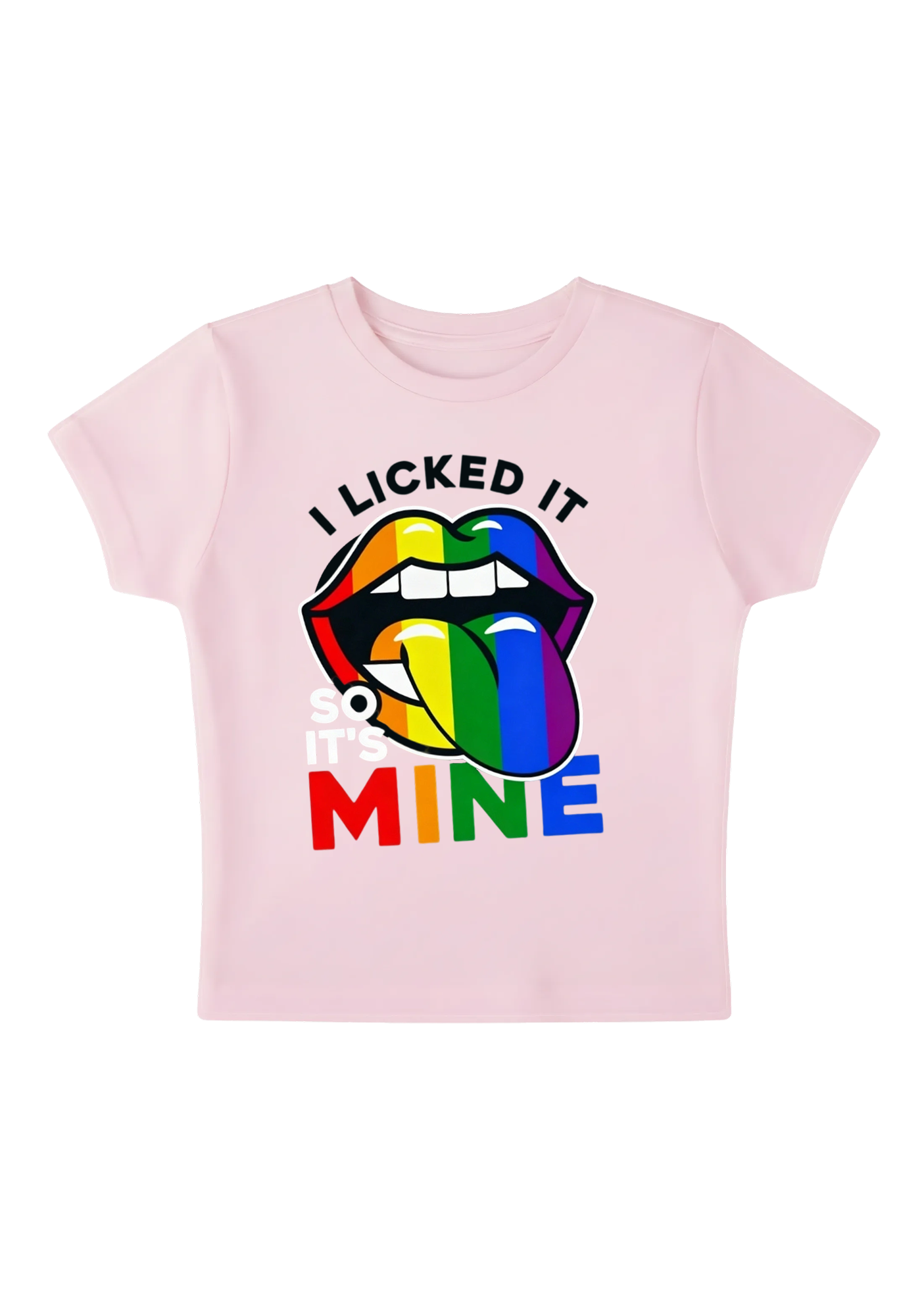 I Licked It So It's Mine Y2K Baby Tee