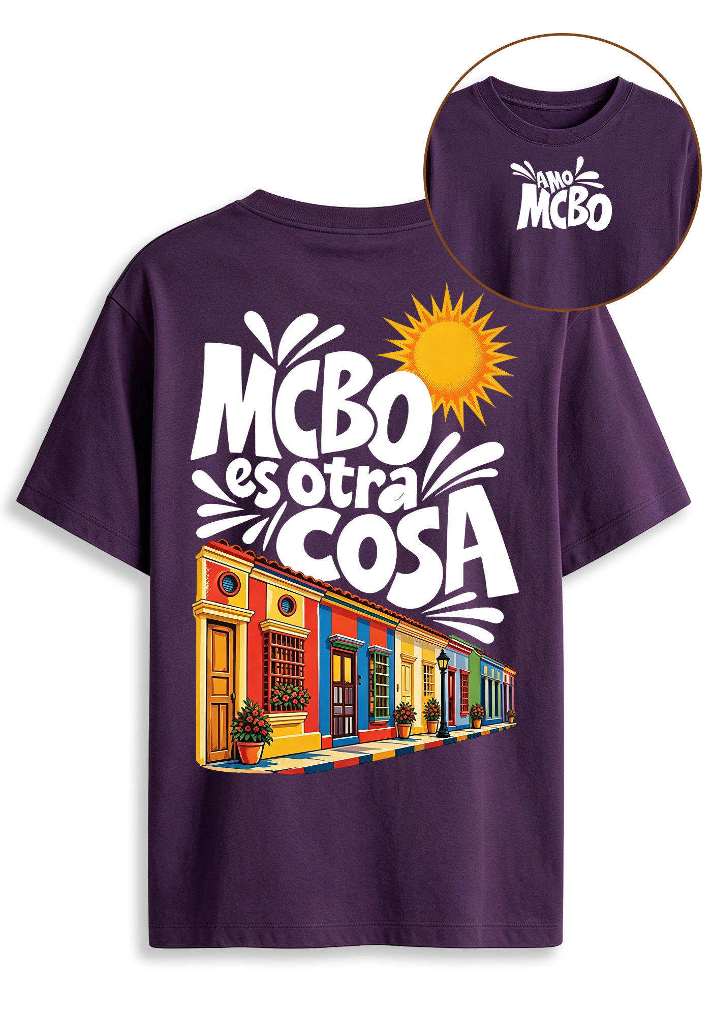 MCBO Es Otra Cosa Maracaibo Venezuela Colorful Colonial Houses Graphic T-Shirt