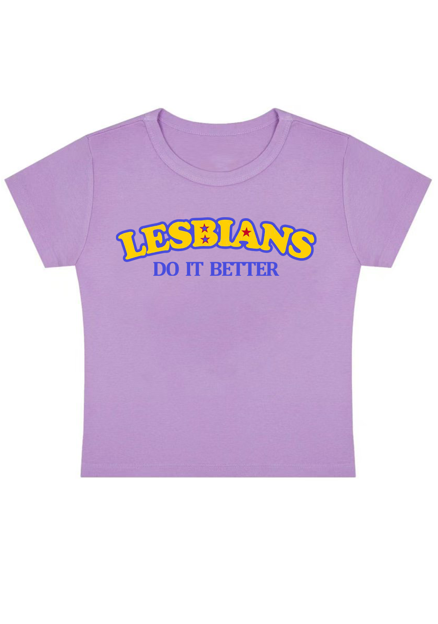 Lesbians Do It Better Y2K Baby Tee