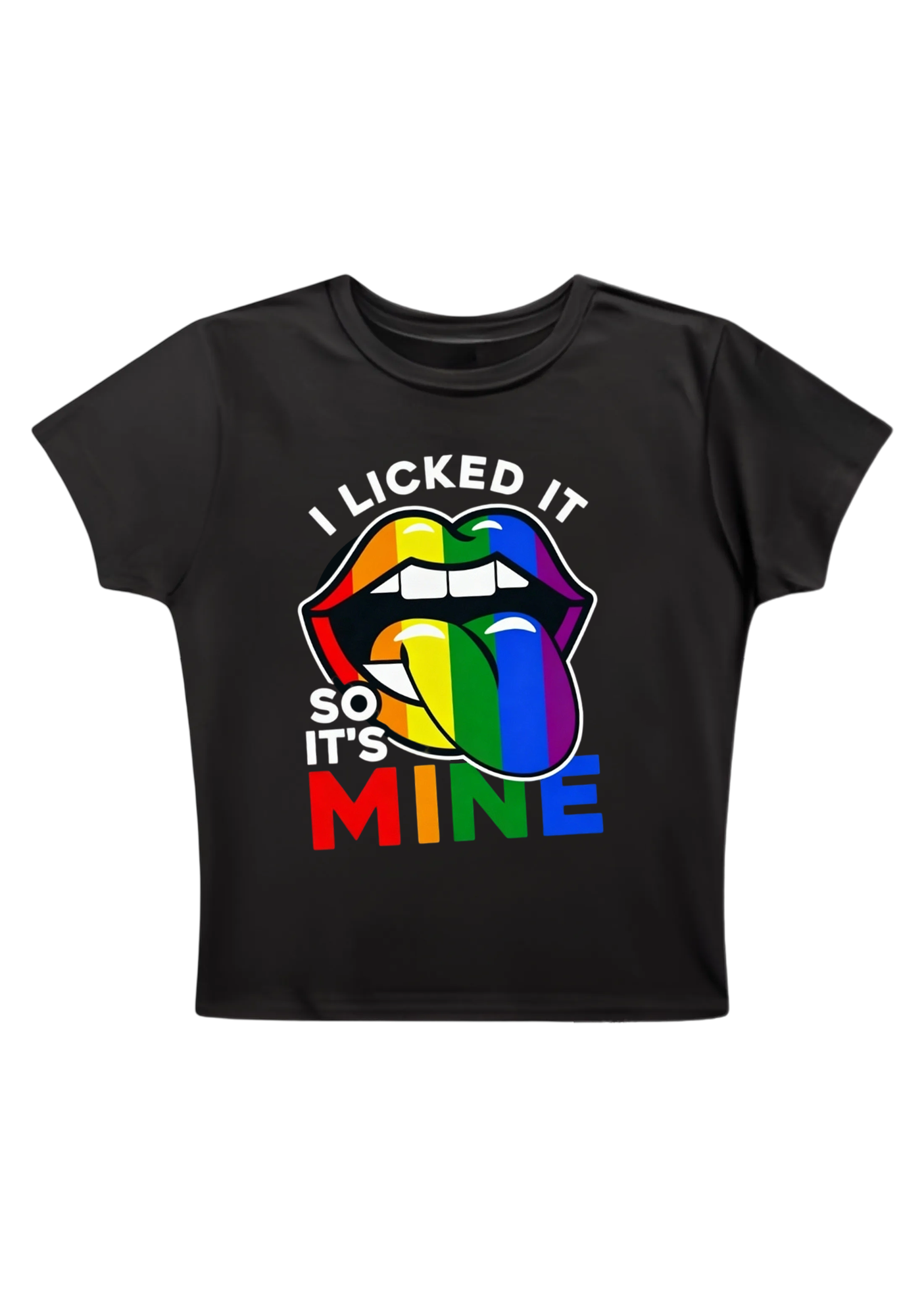 I Licked It So It's Mine Y2K Baby Tee