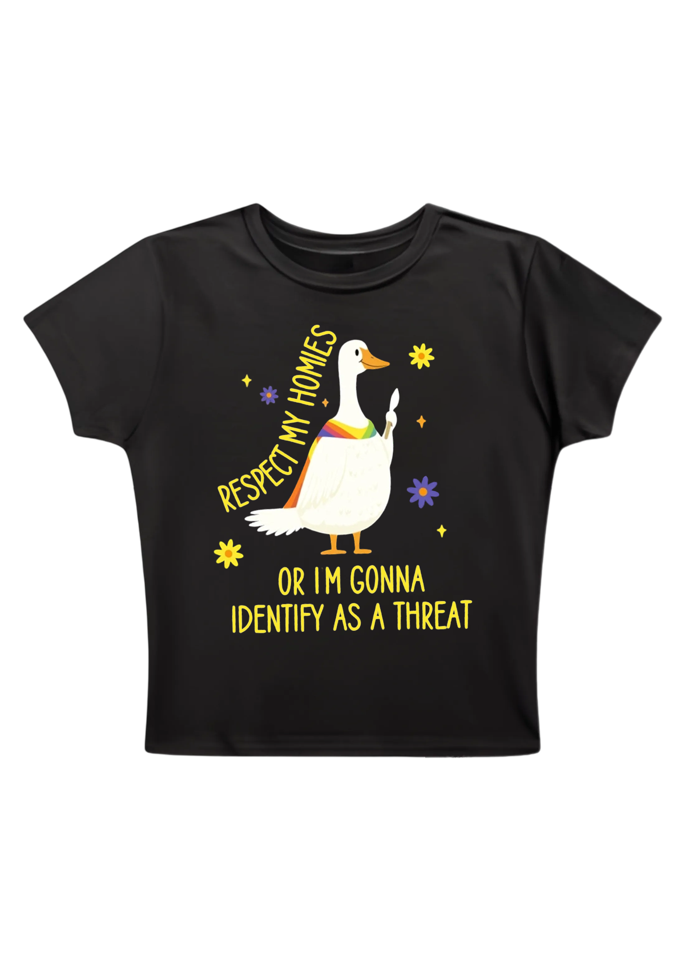 Respect My Homies Y2K Baby Tee