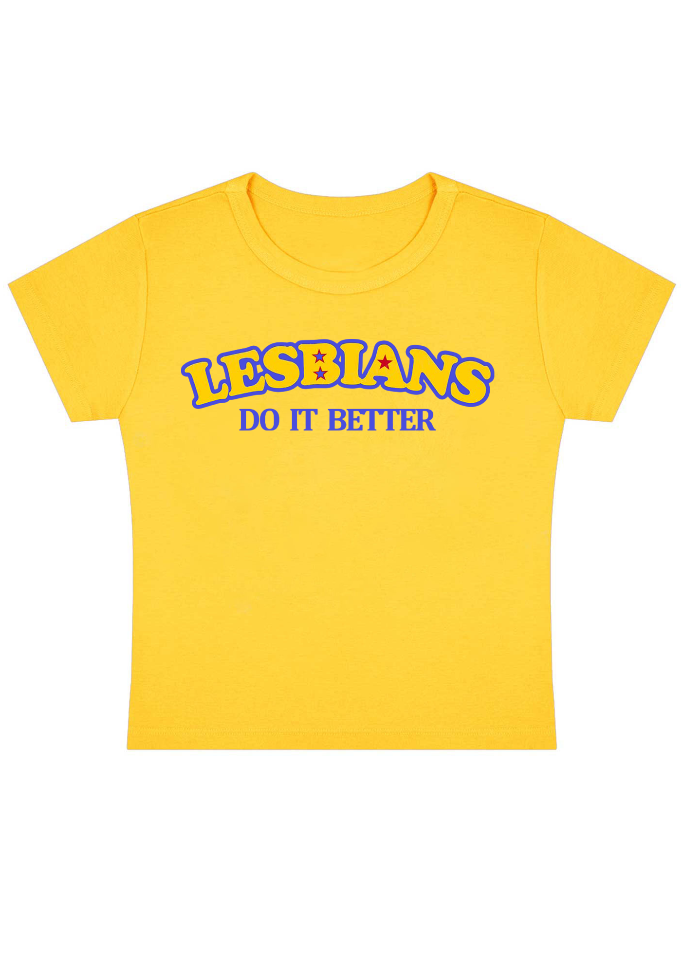 Lesbians Do It Better Y2K Baby Tee