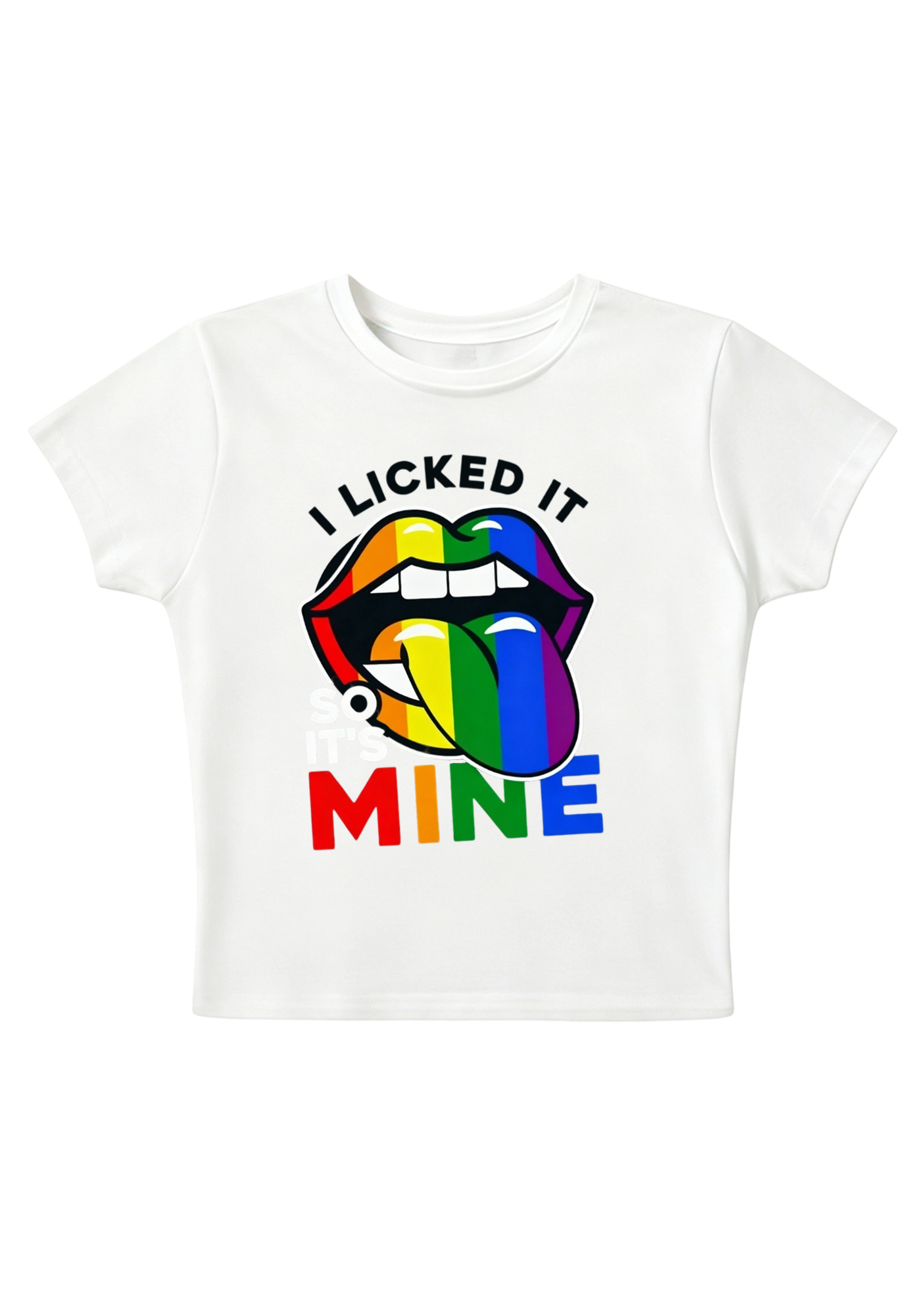 I Licked It So It's Mine Y2K Baby Tee