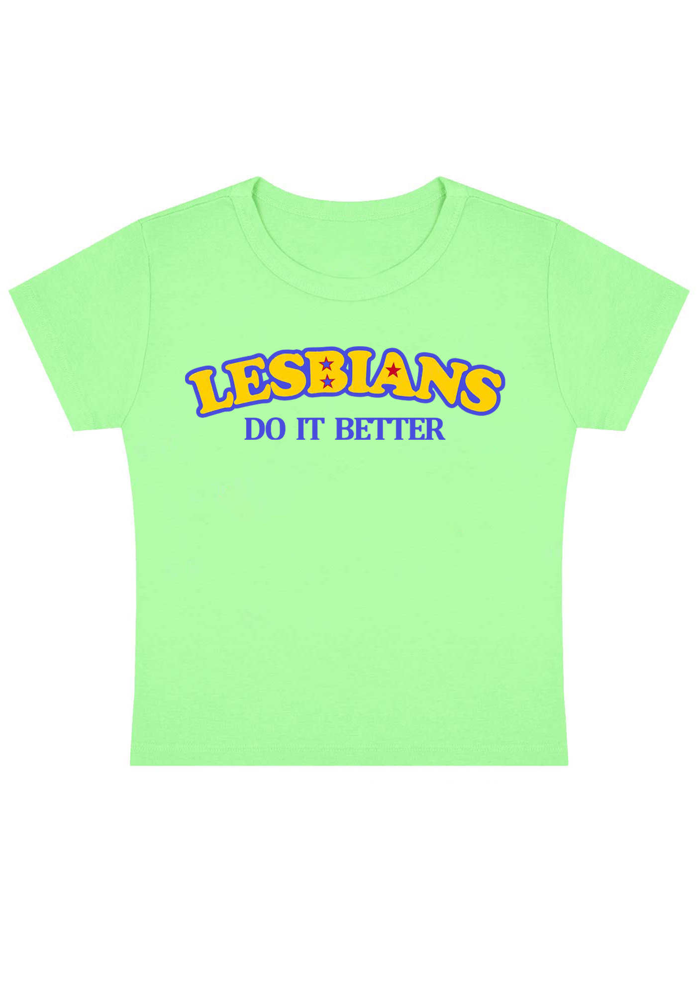 Lesbians Do It Better Y2K Baby Tee
