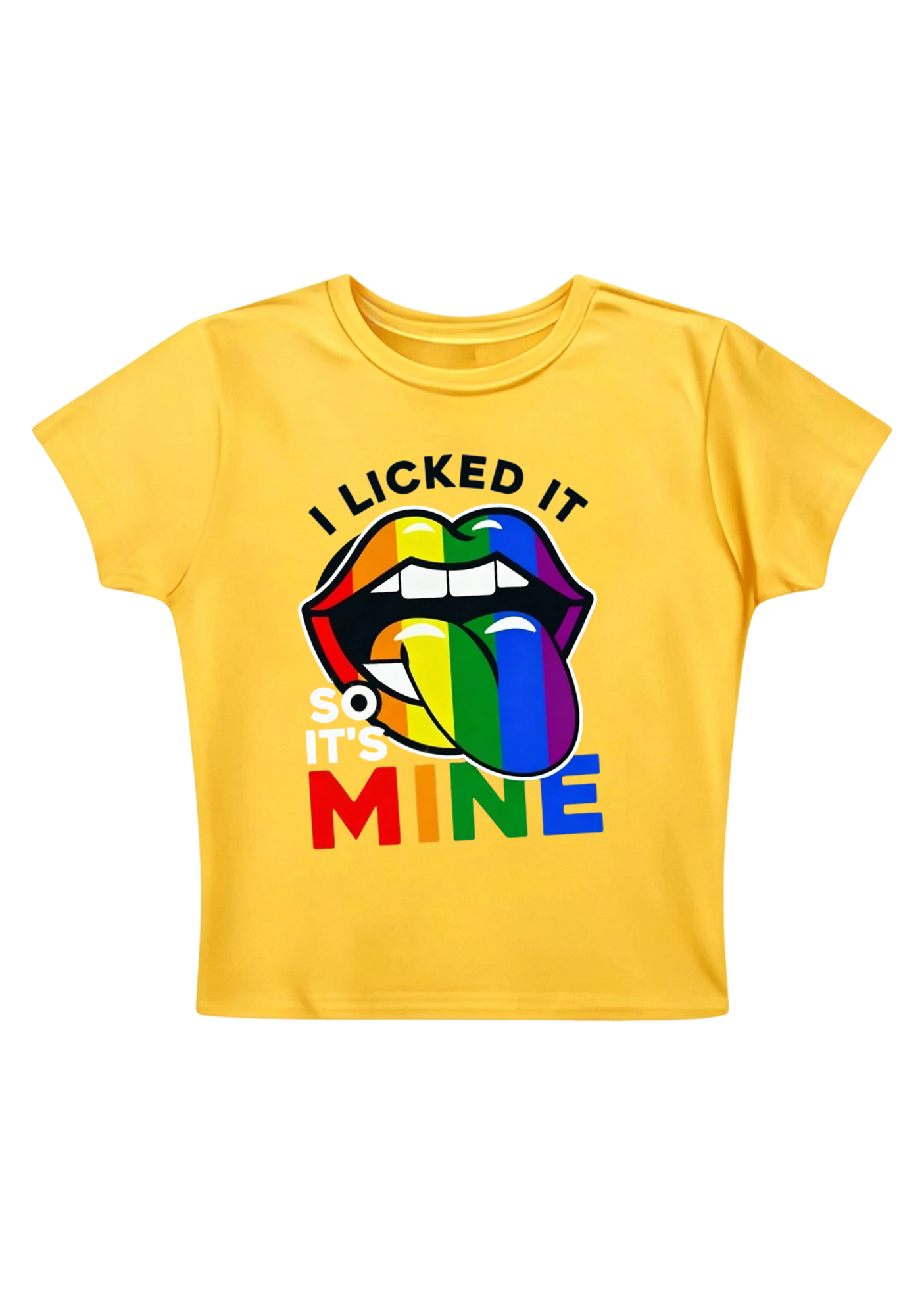 I Licked It So It's Mine Y2K Baby Tee