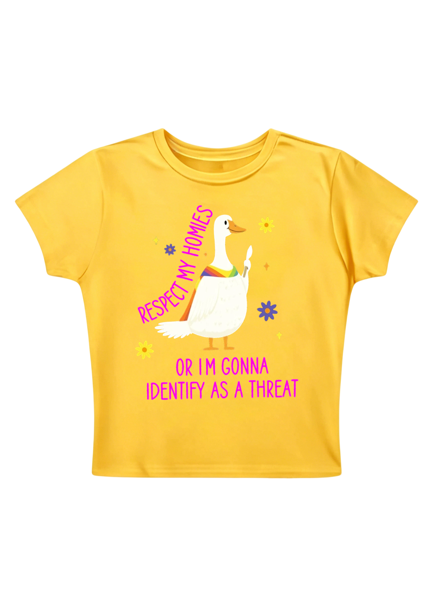 Respect My Homies Y2K Baby Tee