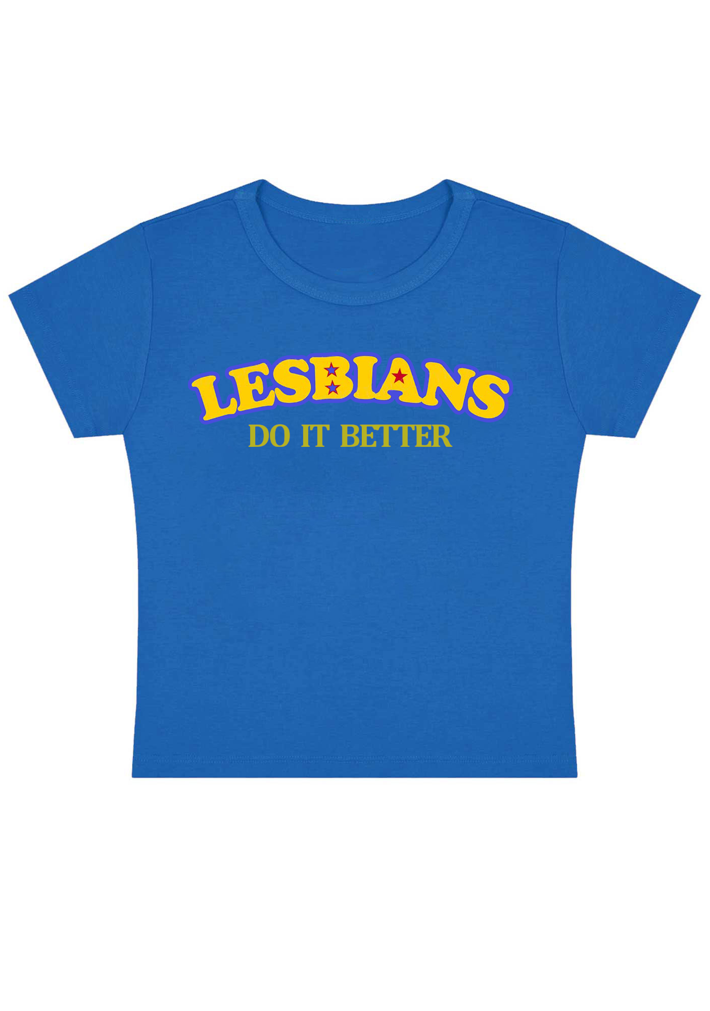 Lesbians Do It Better Y2K Baby Tee