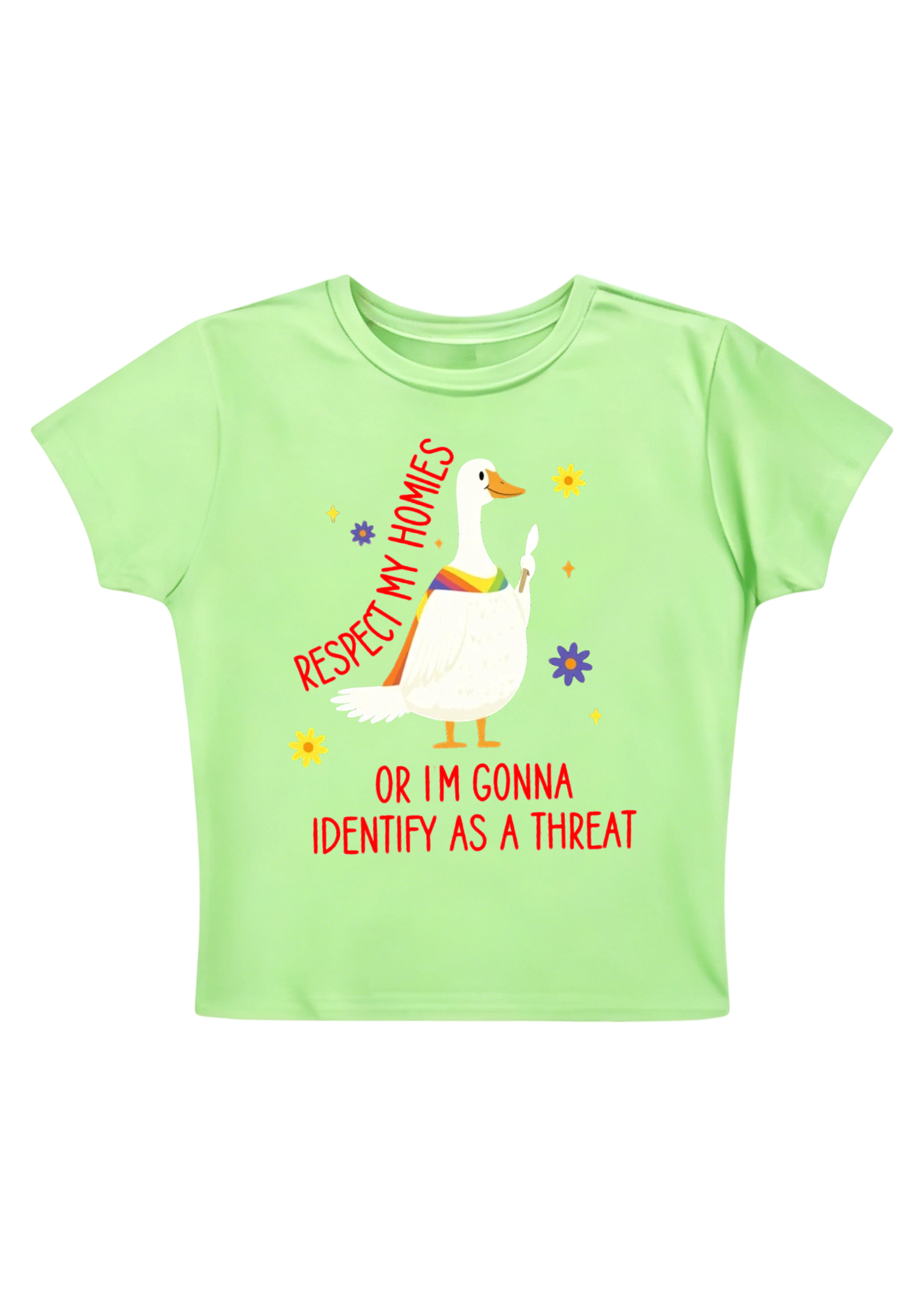 Respect My Homies Y2K Baby Tee