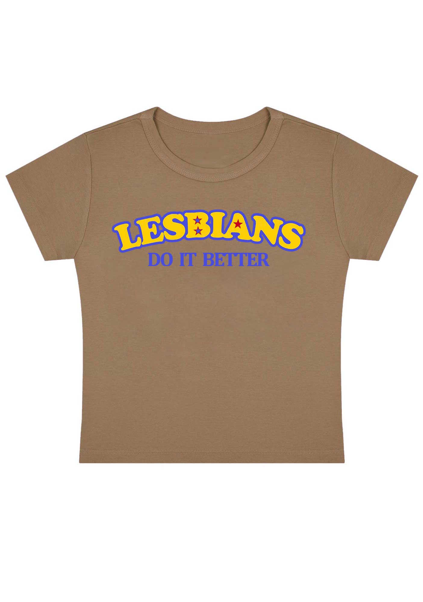 Lesbians Do It Better Y2K Baby Tee