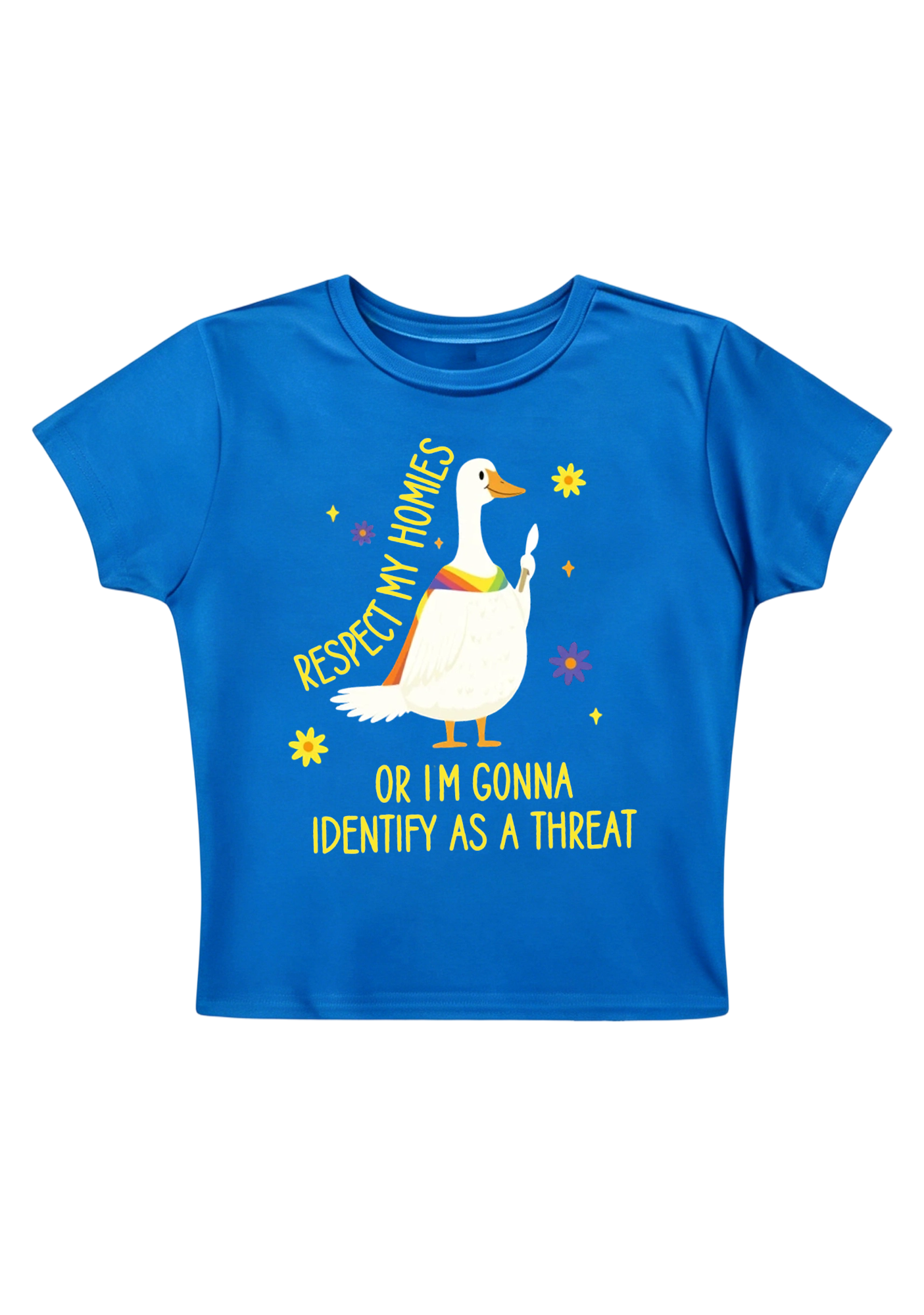 Respect My Homies Y2K Baby Tee