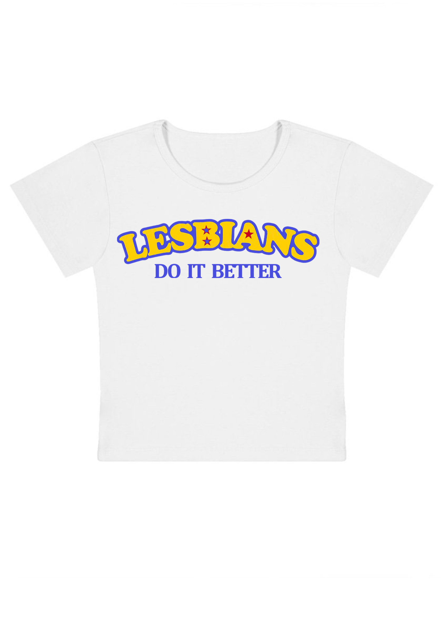 Lesbians Do It Better Y2K Baby Tee
