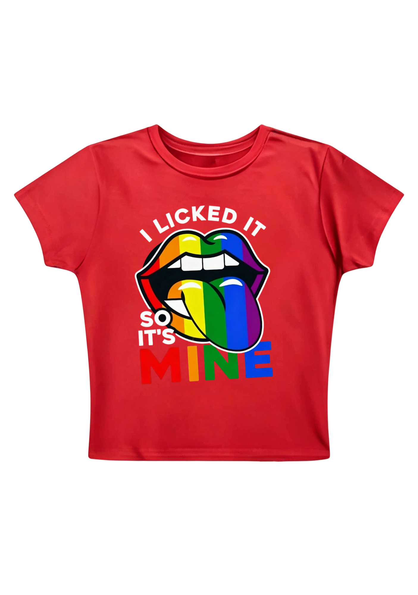 I Licked It So It's Mine Y2K Baby Tee