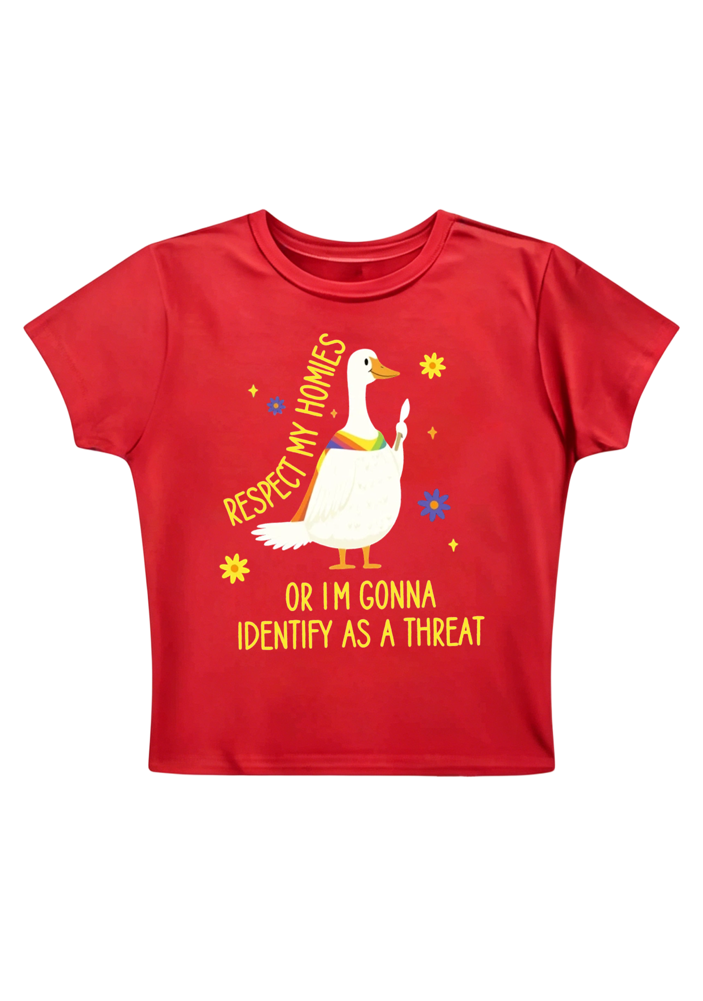 Respect My Homies Y2K Baby Tee