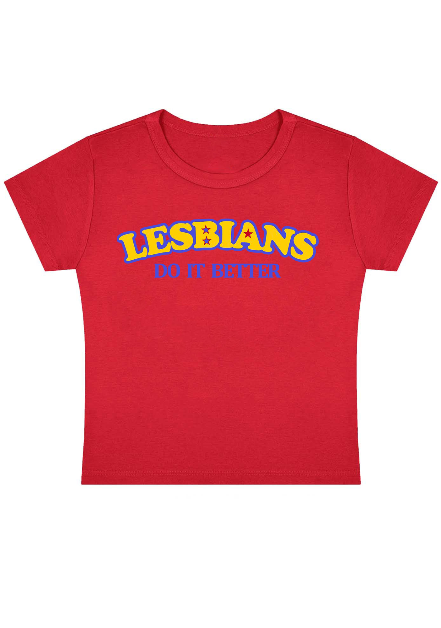 Lesbians Do It Better Y2K Baby Tee