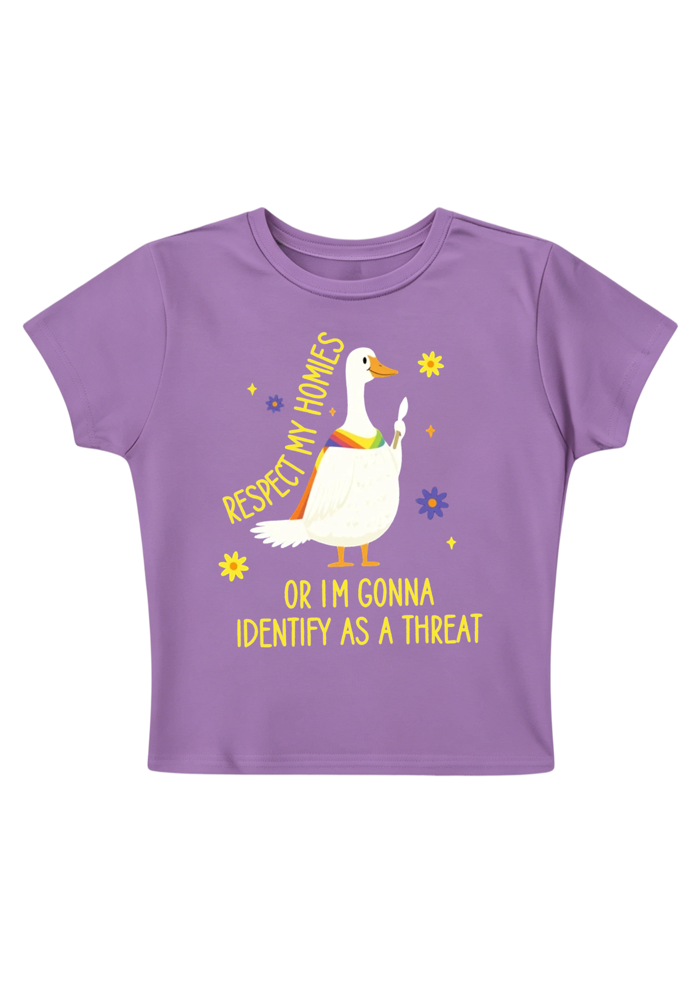 Respect My Homies Y2K Baby Tee