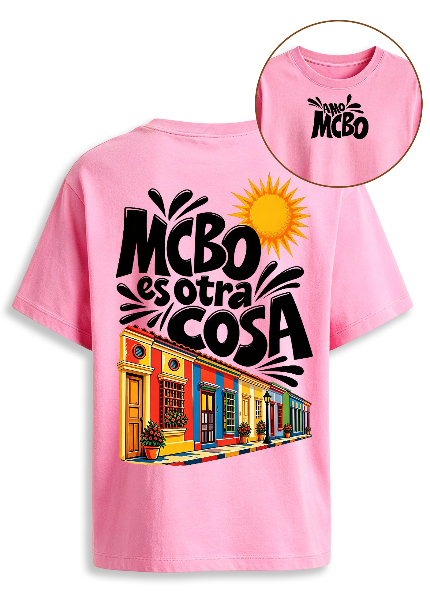 MCBO Es Otra Cosa Maracaibo Venezuela Colorful Colonial Houses Graphic T-Shirt