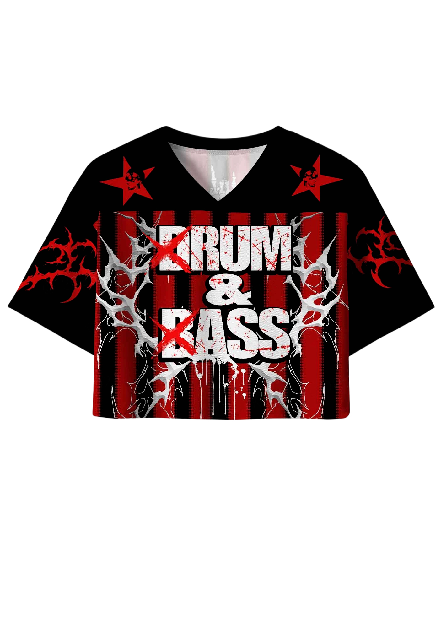 Drum & Bass Y2K Crop Sport Jersey Shirts