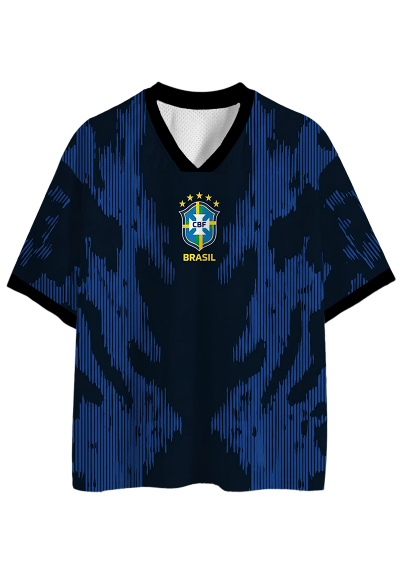 Brasil Midnight Navy Football Mesh Jersey Shirts