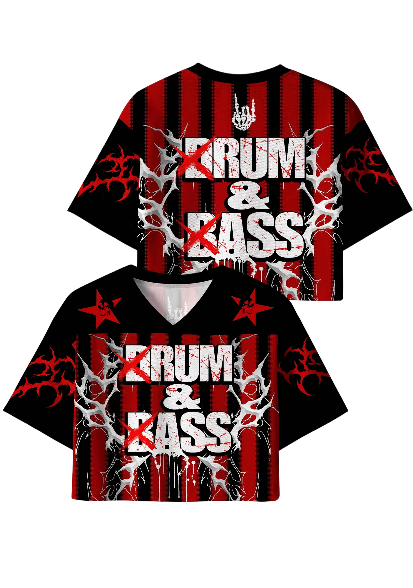 Drum & Bass Y2K Crop Sport Jersey Shirts