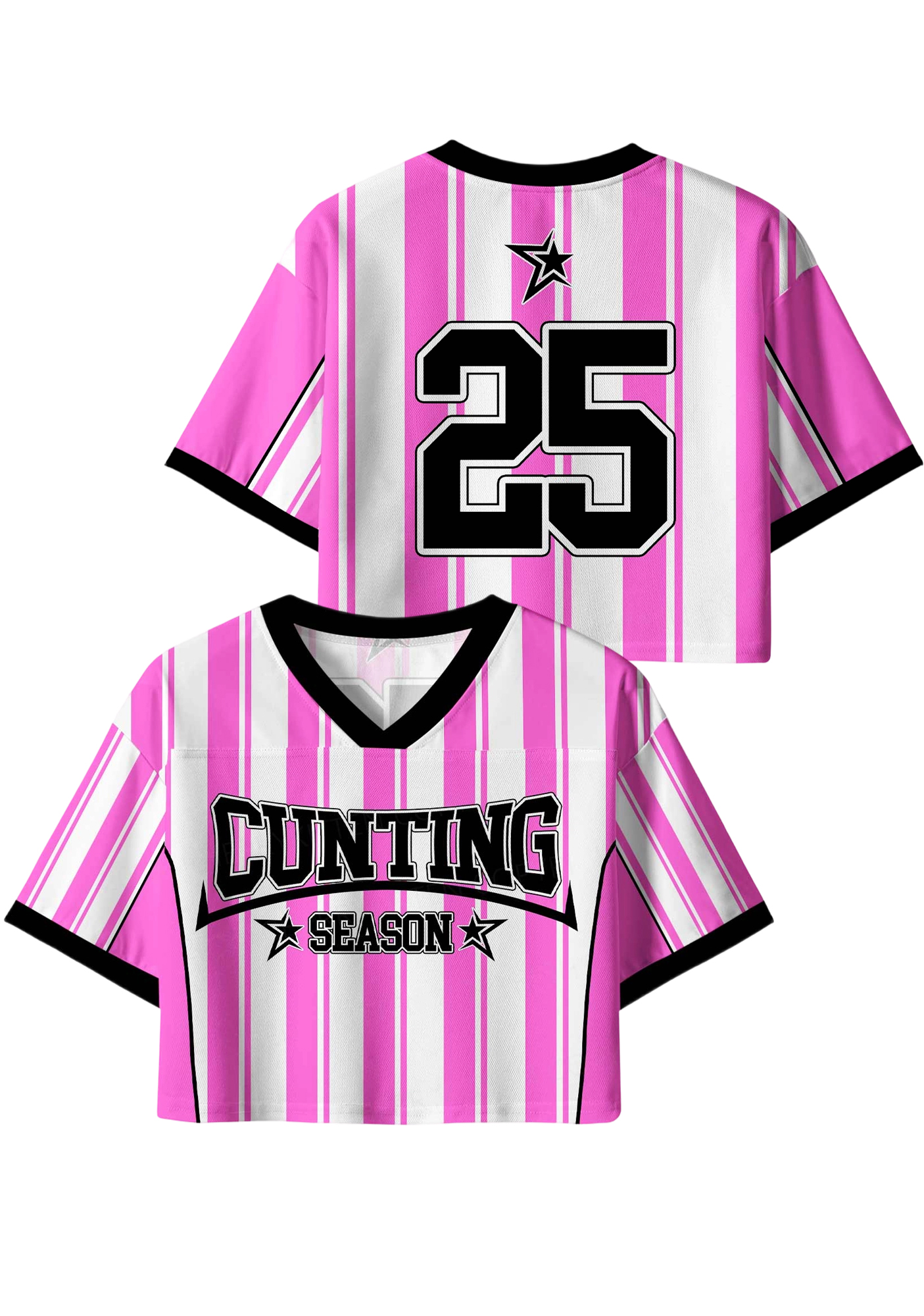 Cunting Season Y2K Crop Sport Jersey Shirts