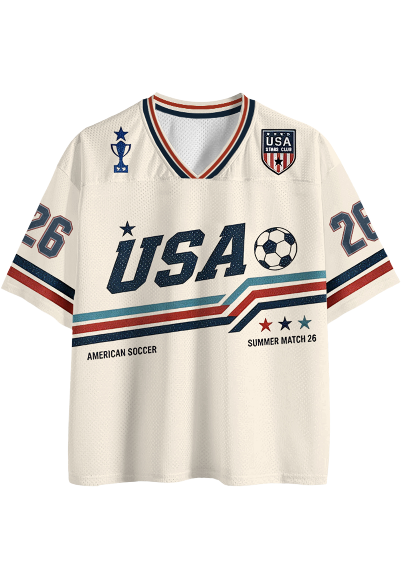 USA Star Trophy Graphic Mesh Jersey Shirts