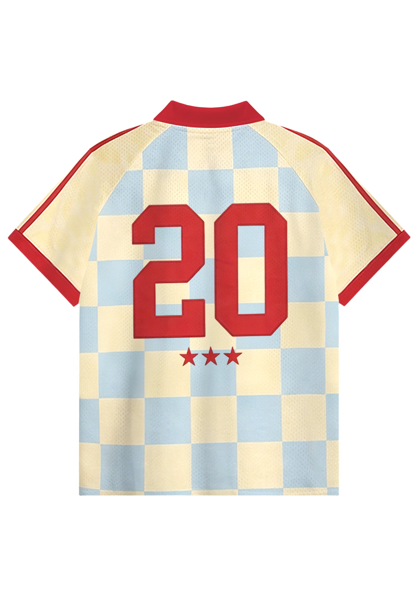  Colombia Checkerboard Collared Soccer Jersey