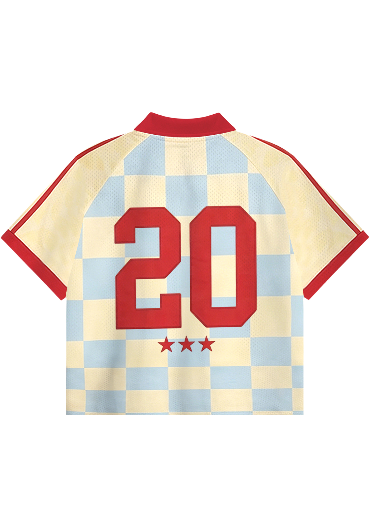  Colombia Checkerboard Crop Collared Soccer Jersey