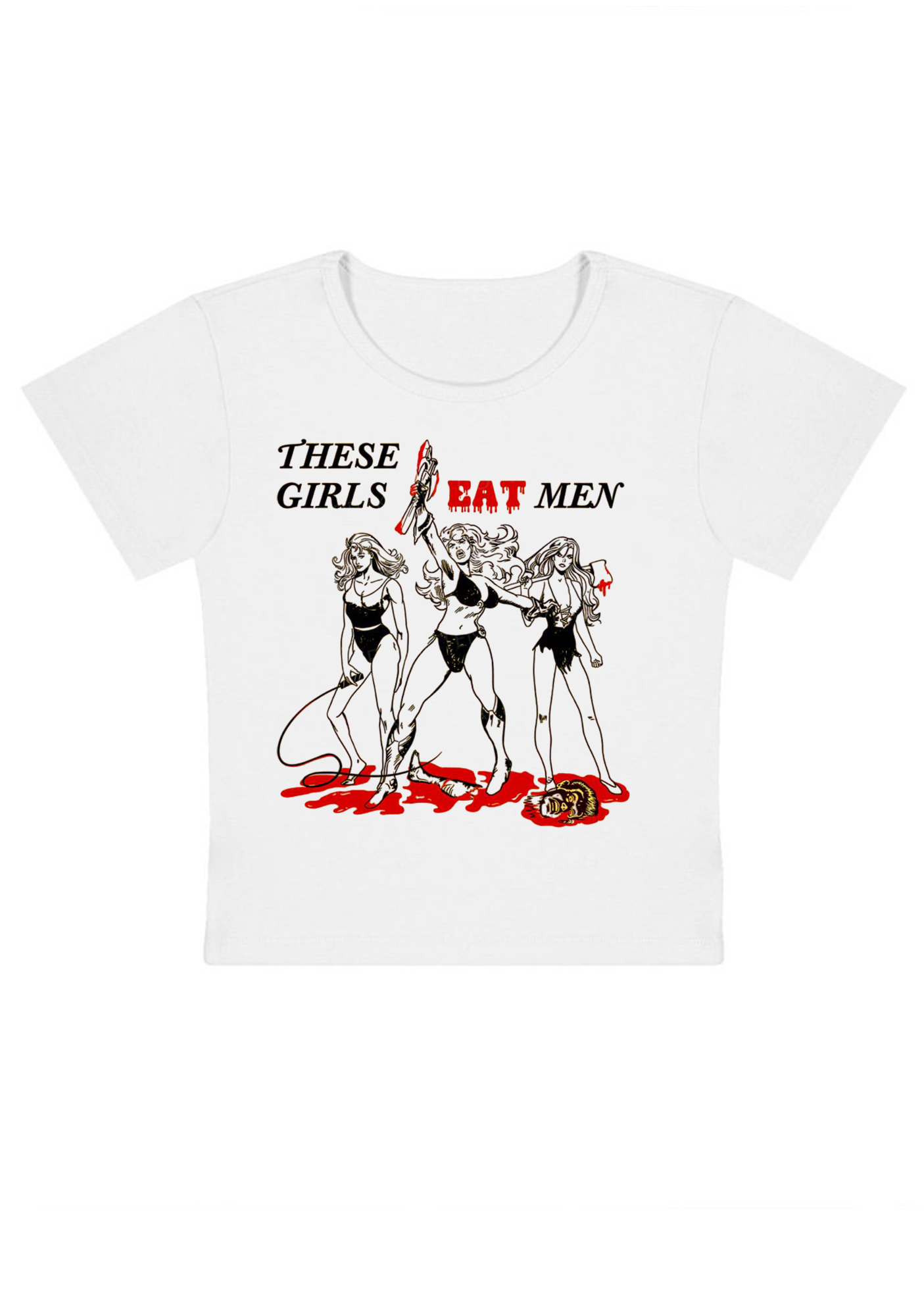 These Girls Eat Men Y2K Baby Tee