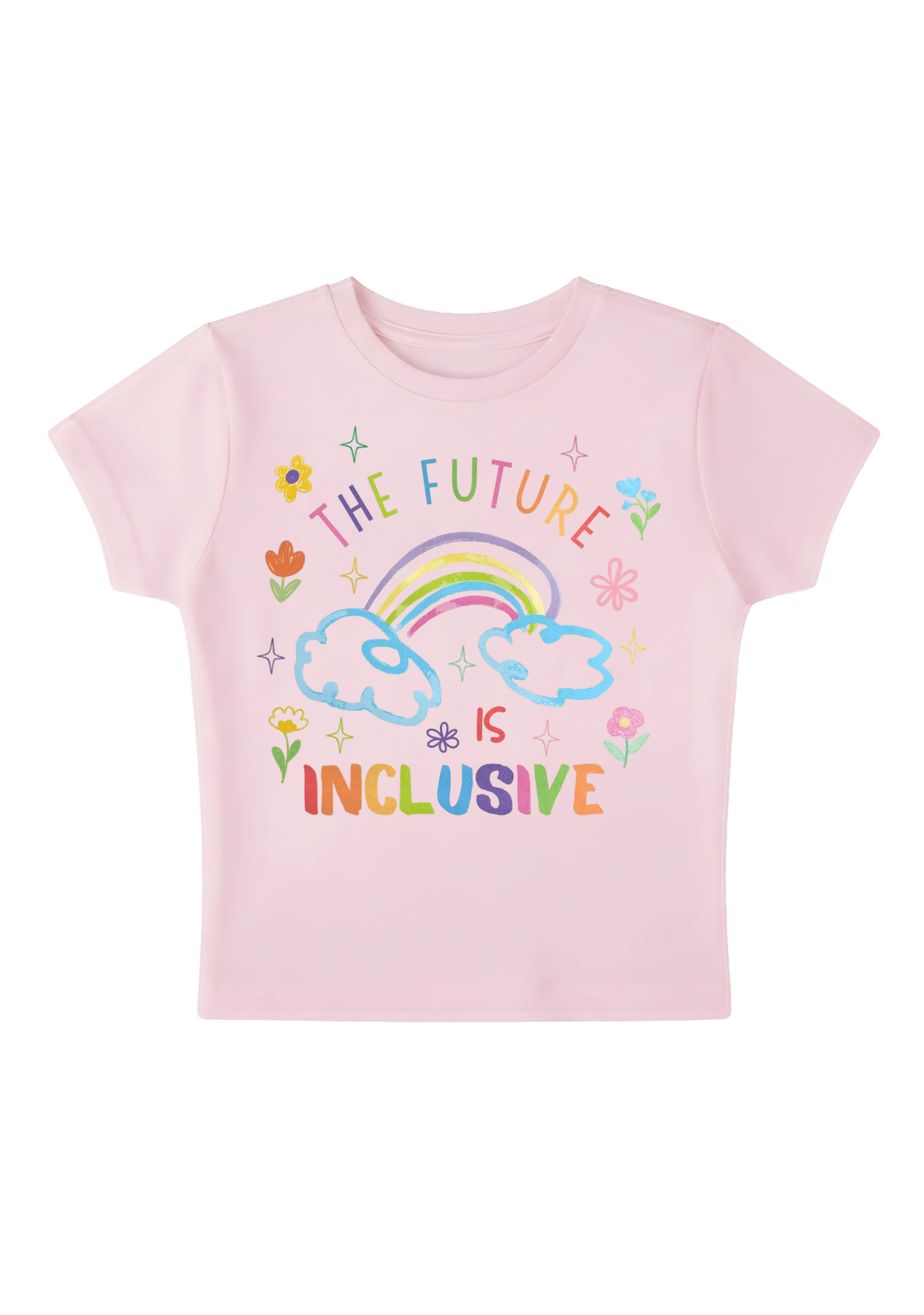 The Future Is Inclusive Y2K Baby Tee