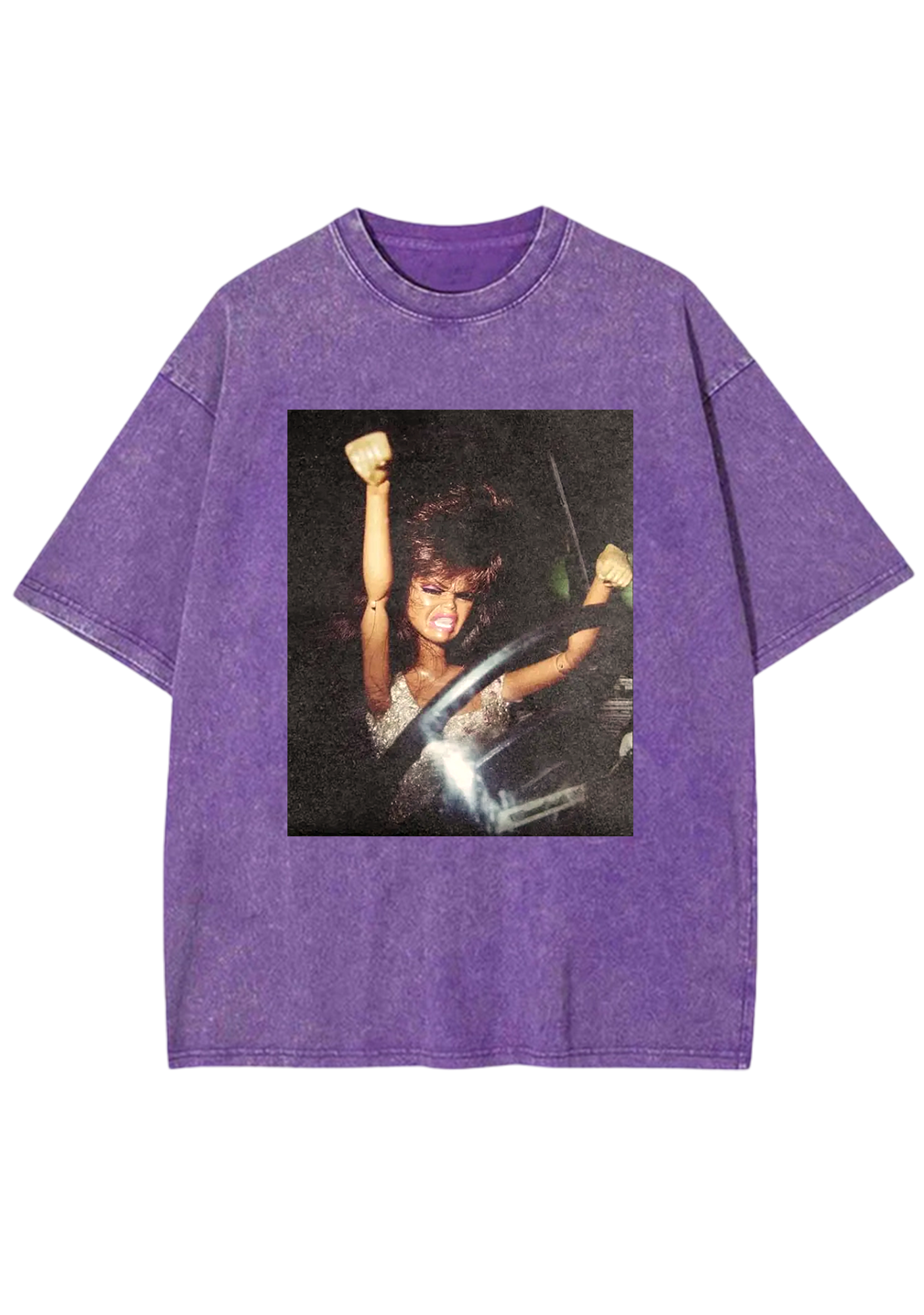 Road Rage Barbie Driver Meme Y2K Washed Tee